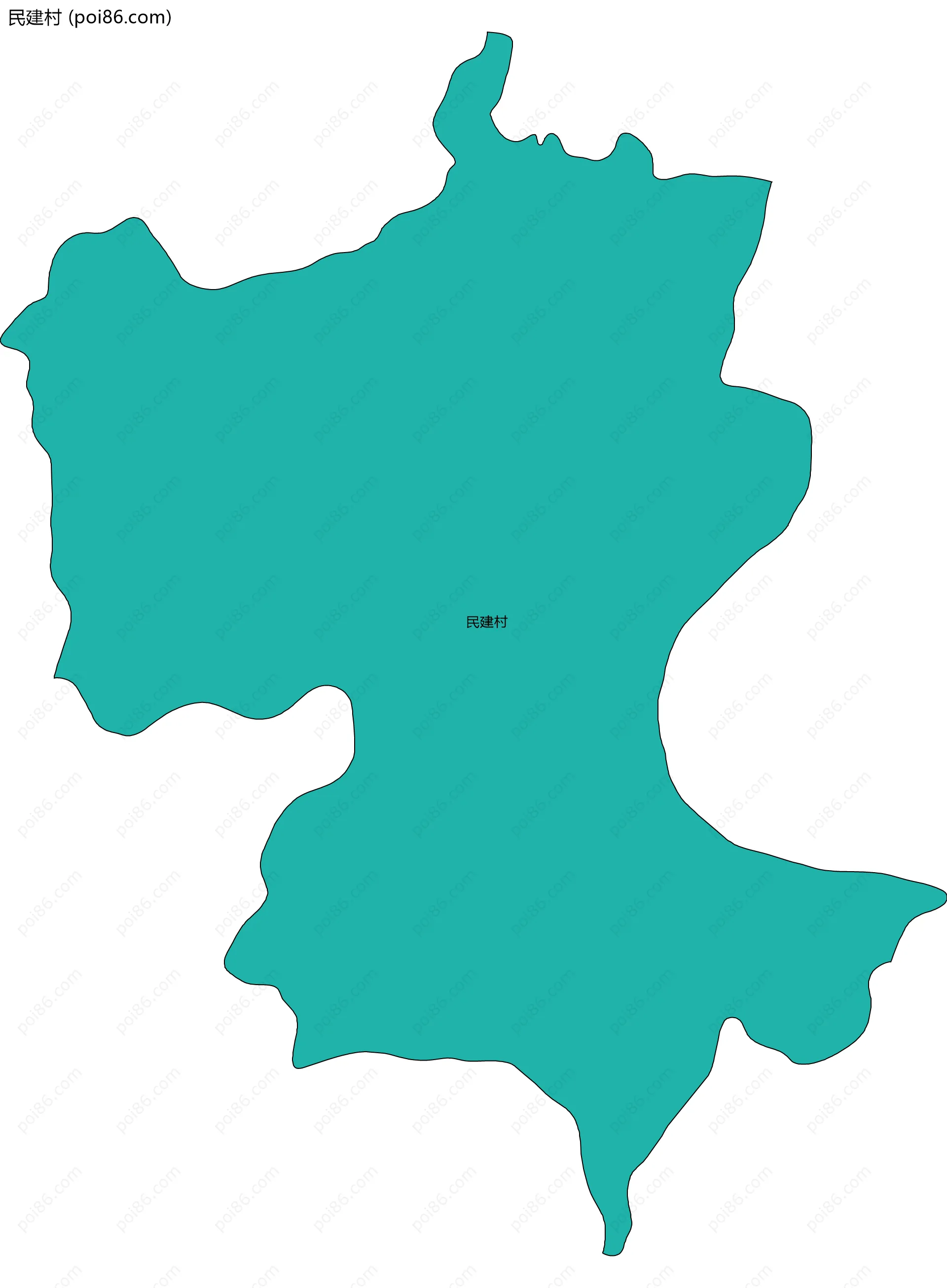 民建村边界地图
