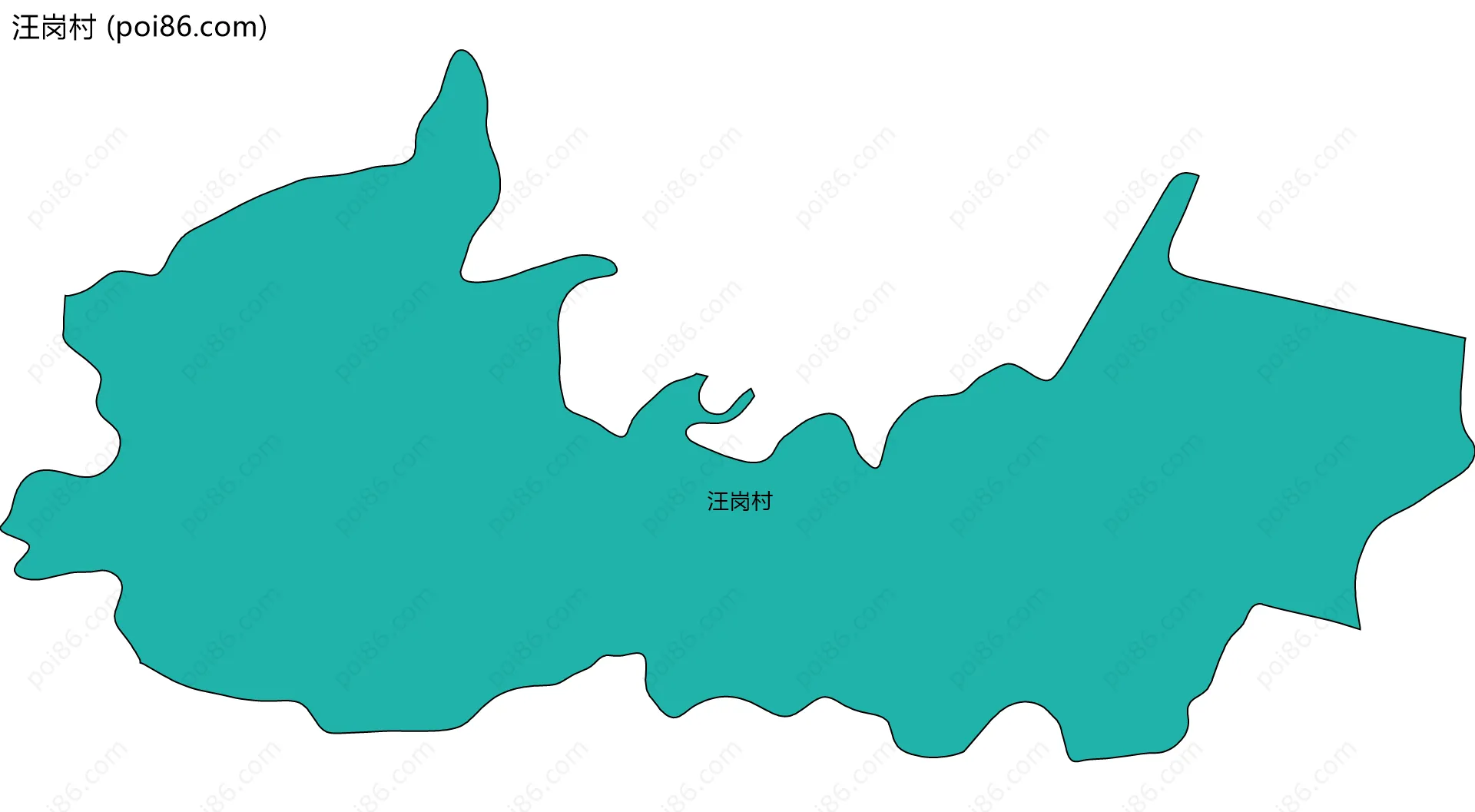 汪岗村边界地图