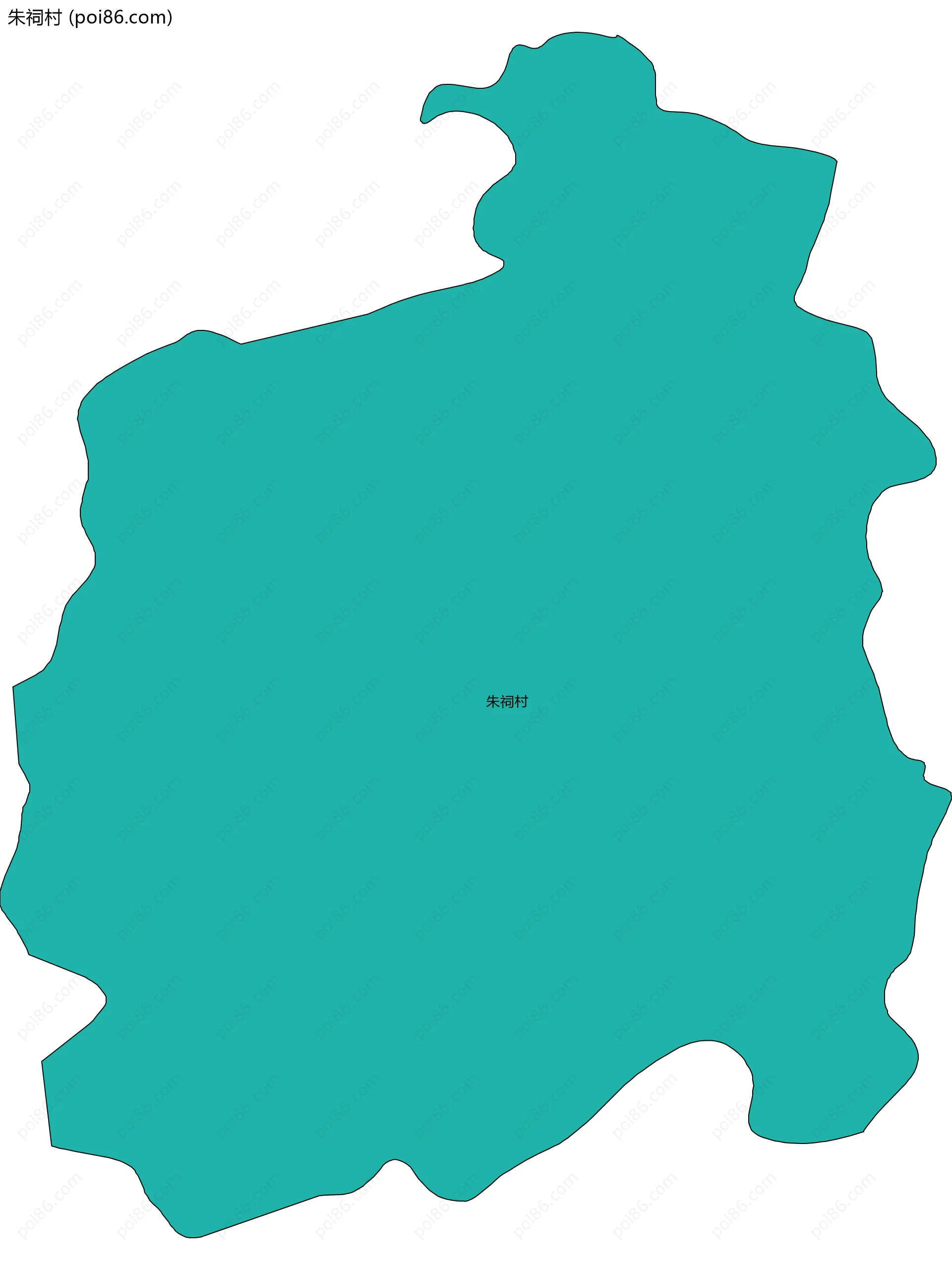 朱祠村边界地图