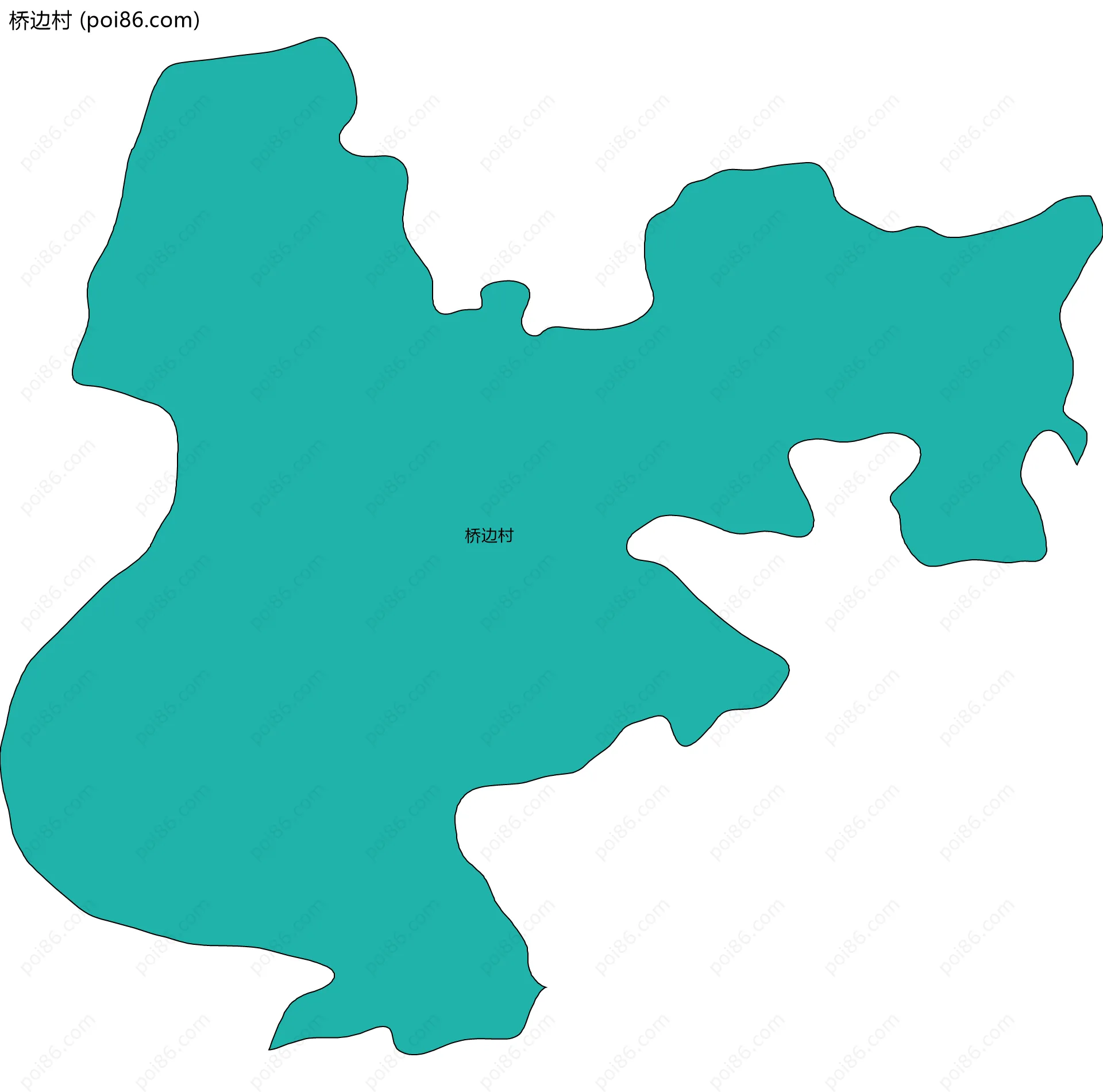 桥边村边界地图