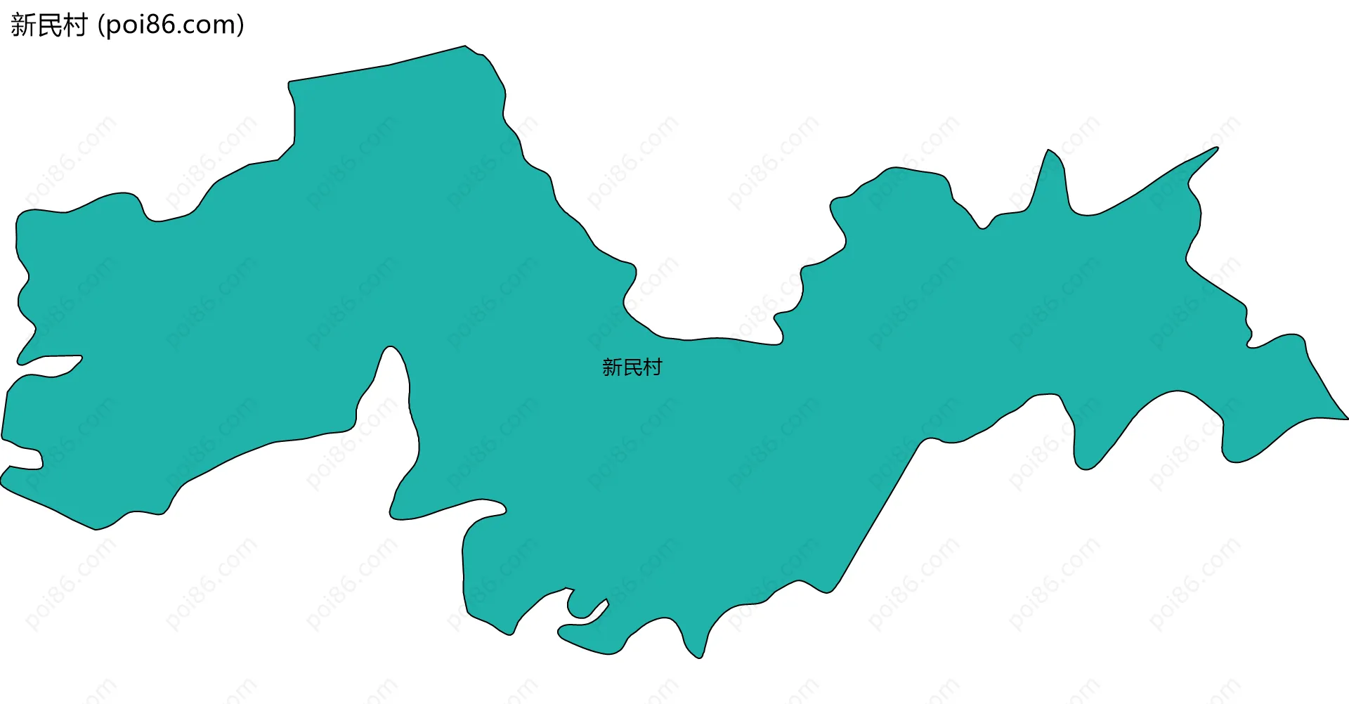 新民村边界地图