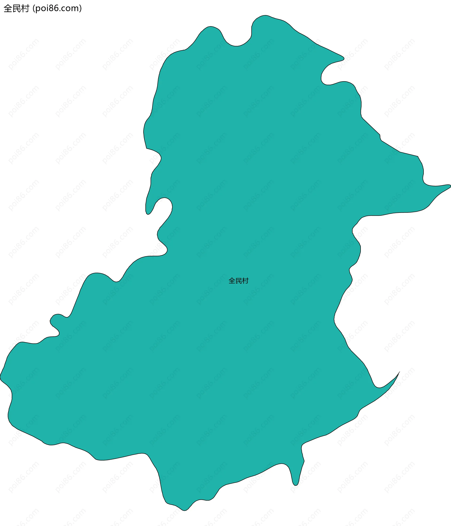 全民村边界地图