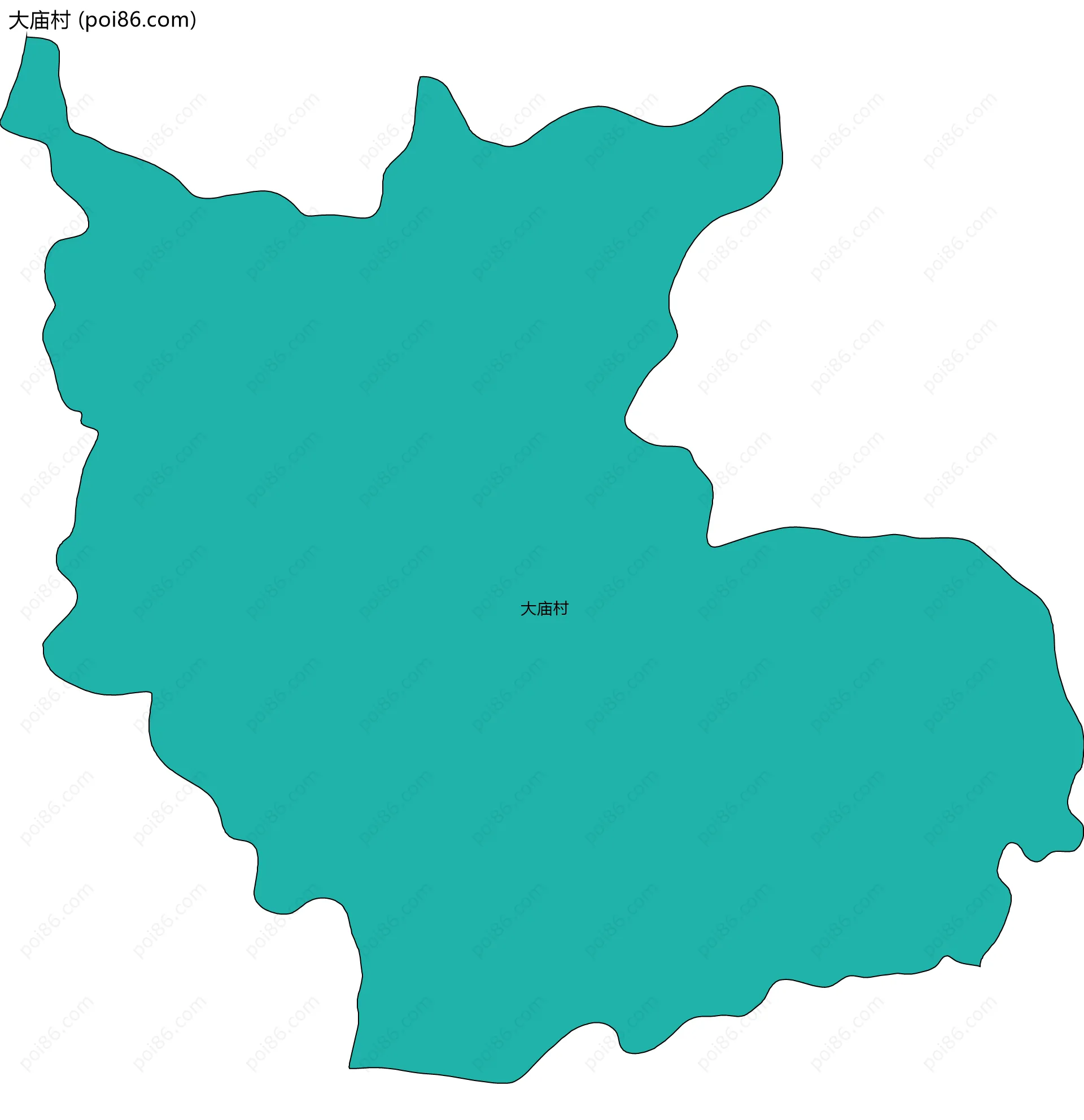 大庙村边界地图