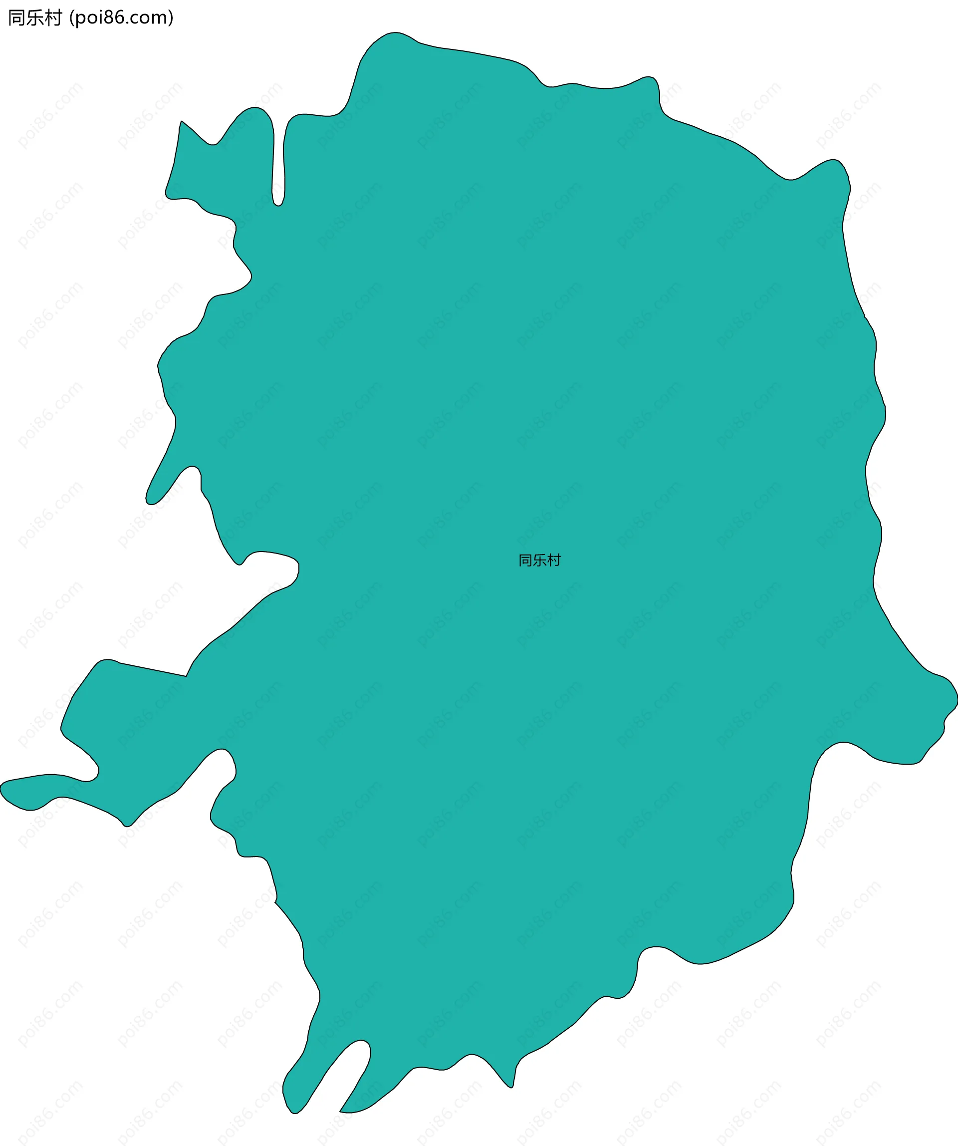 同乐村边界地图