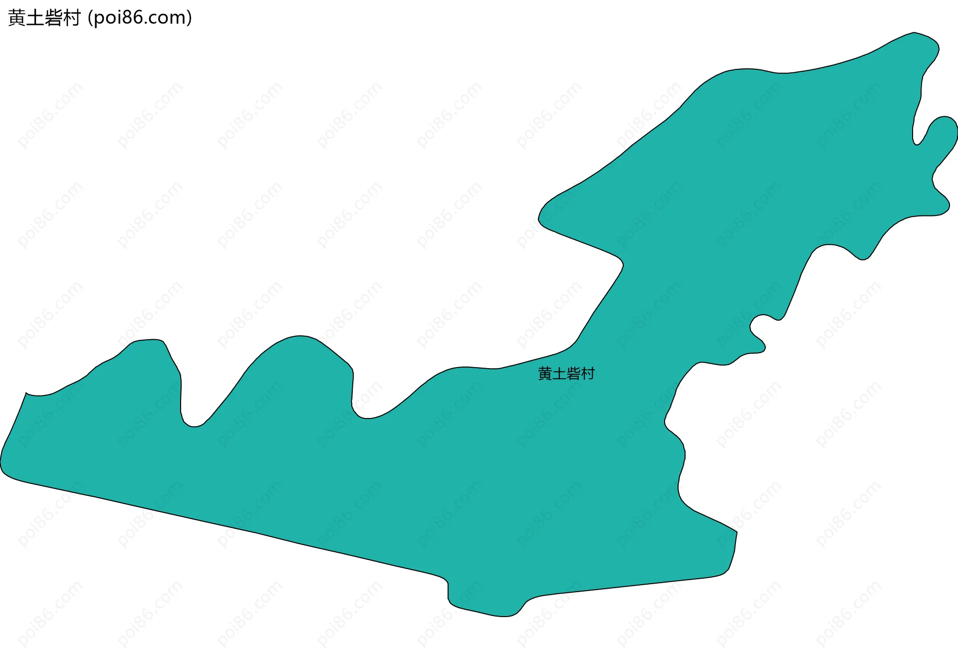 黄土砦村边界地图