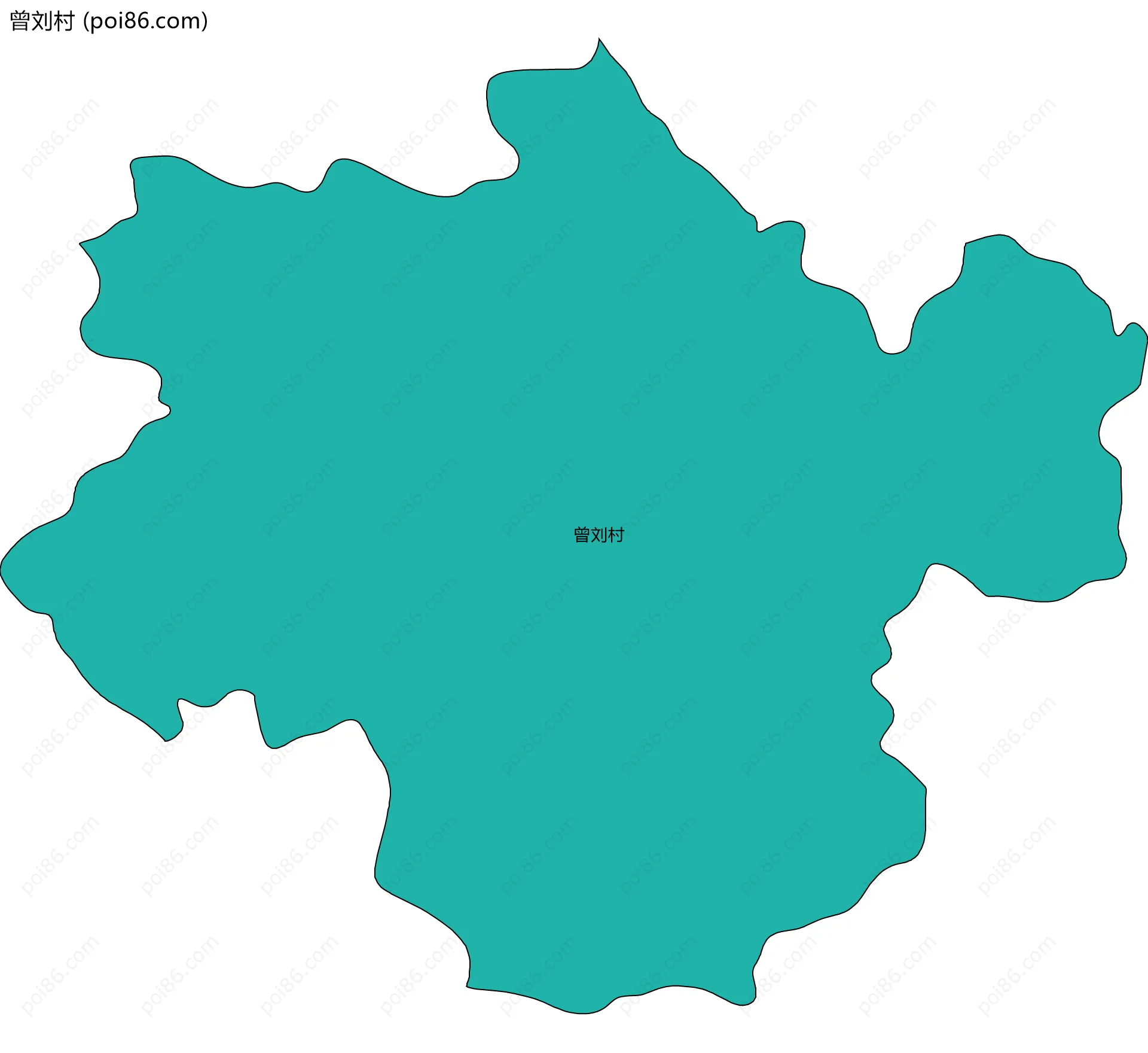 曾刘村边界地图