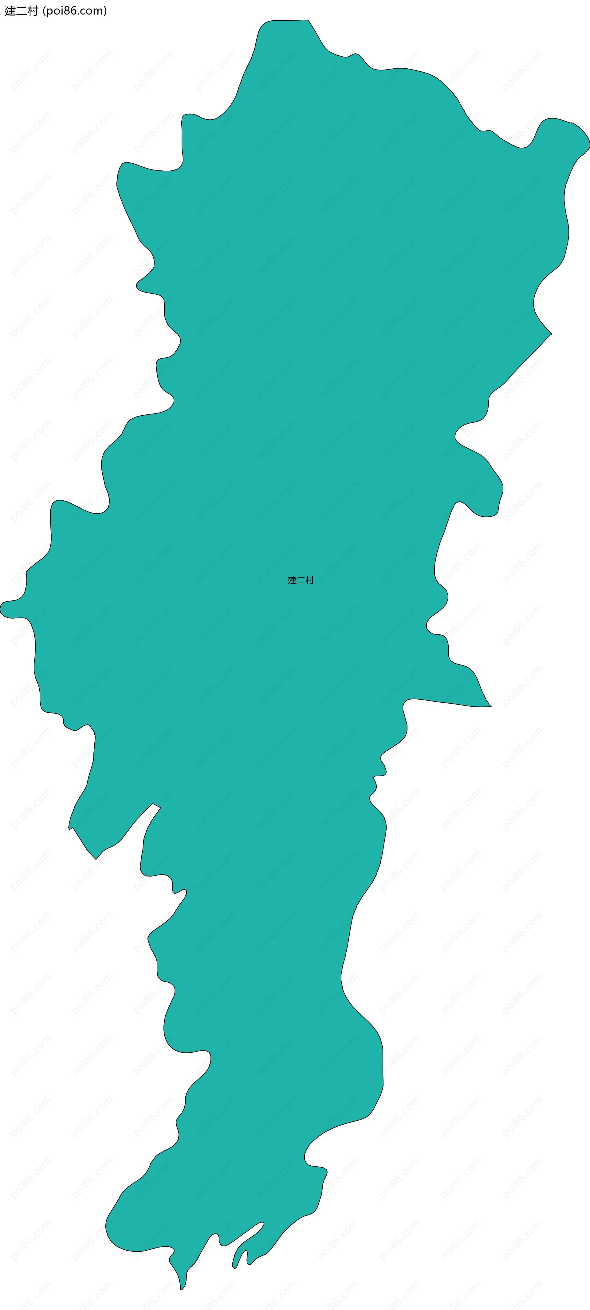 建二村边界地图