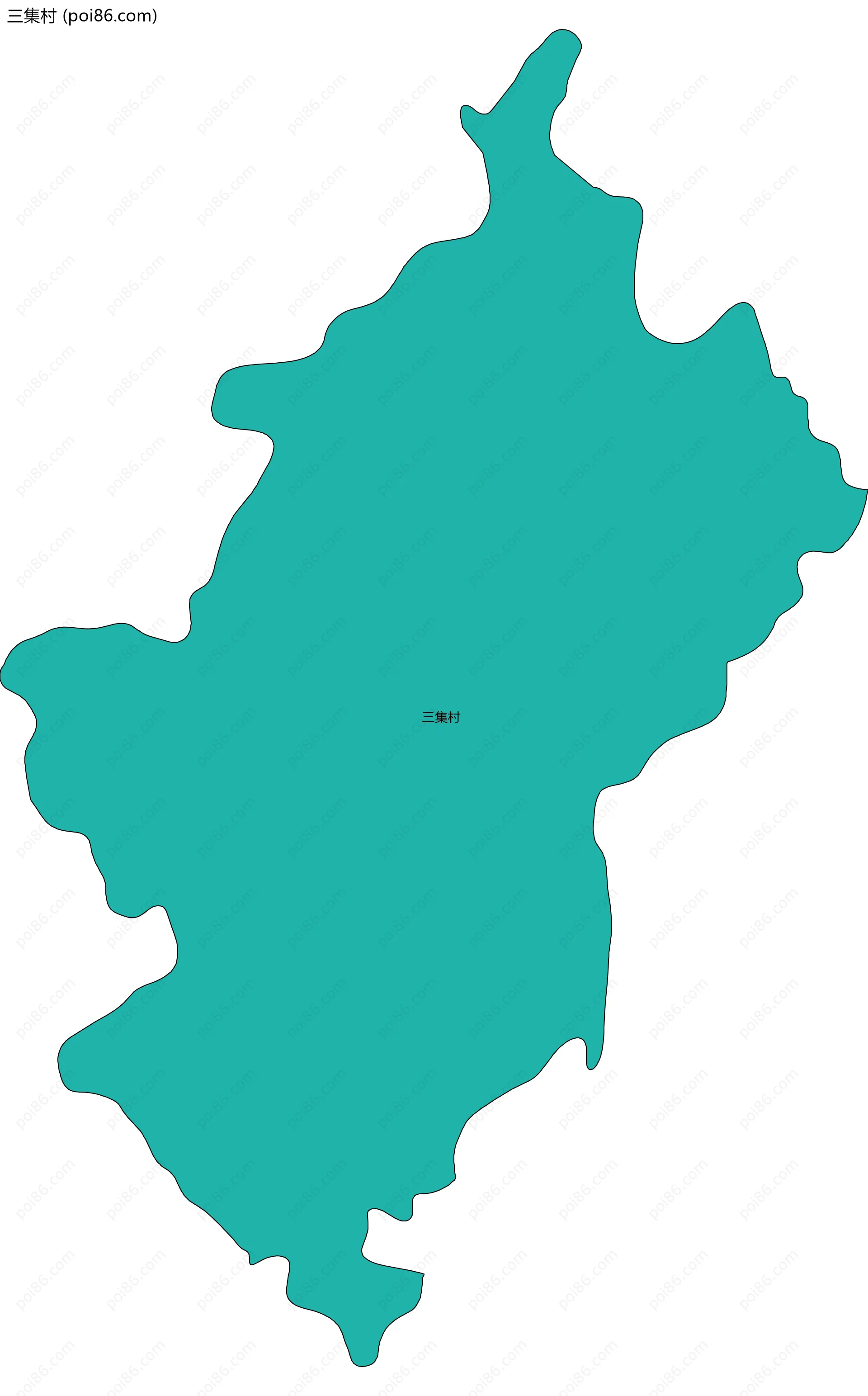 三集村边界地图