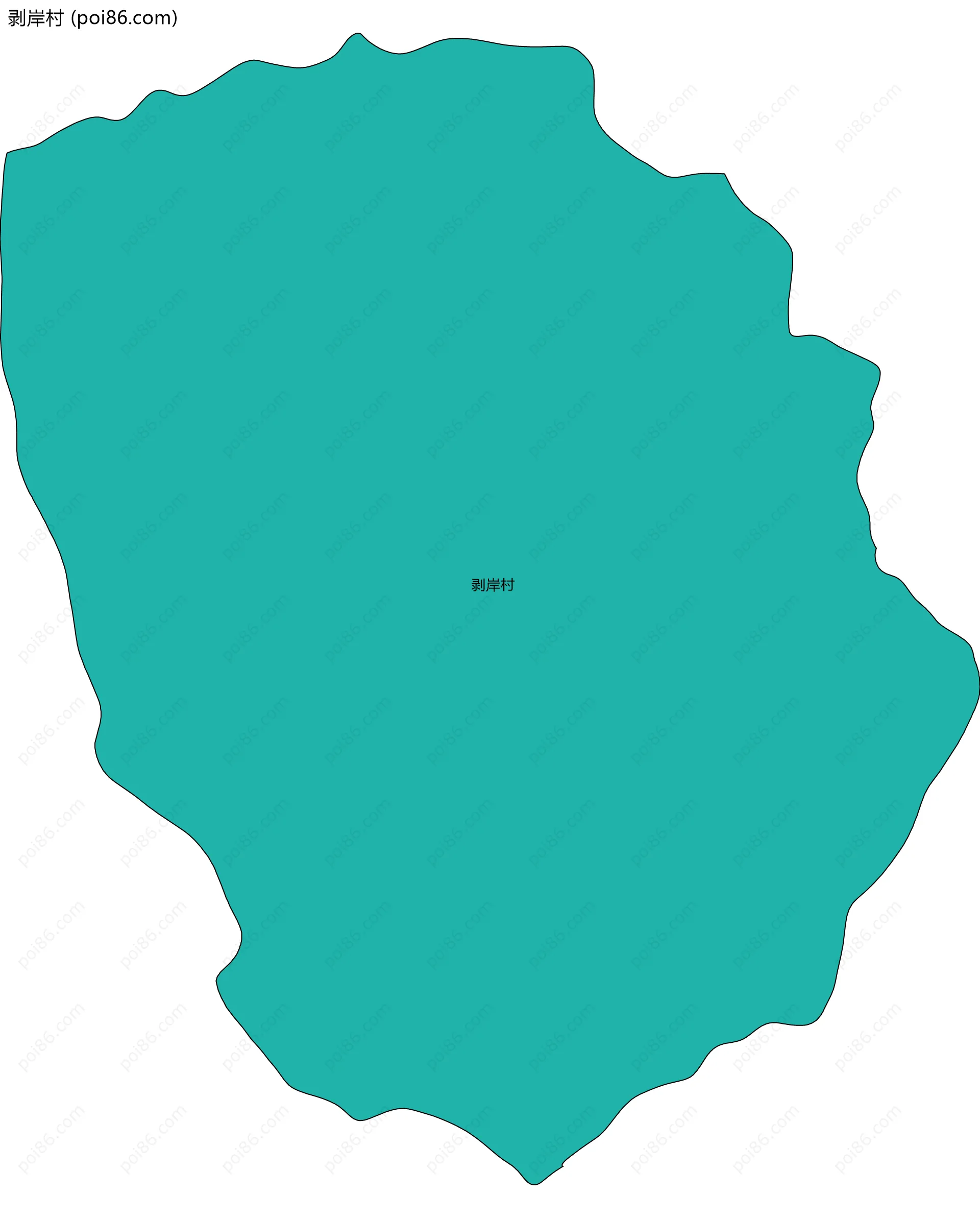 剥岸村边界地图