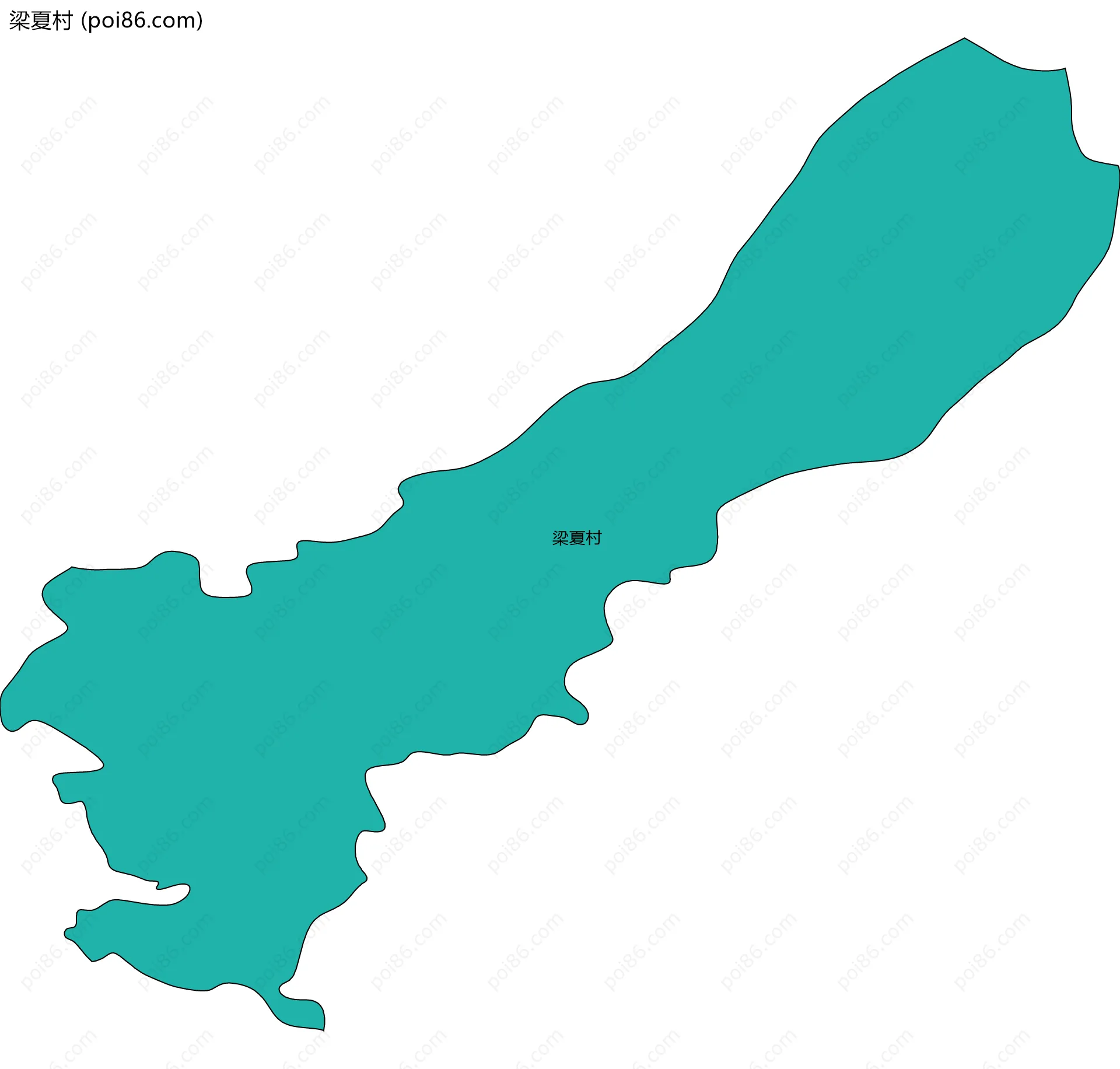 梁夏村边界地图