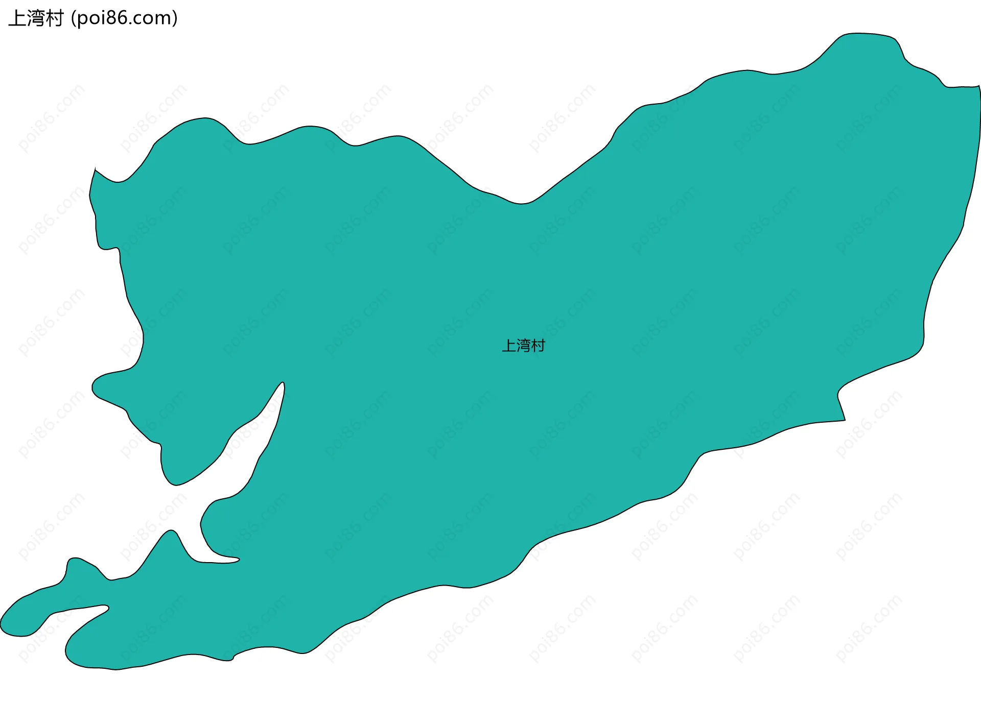 上湾村边界地图