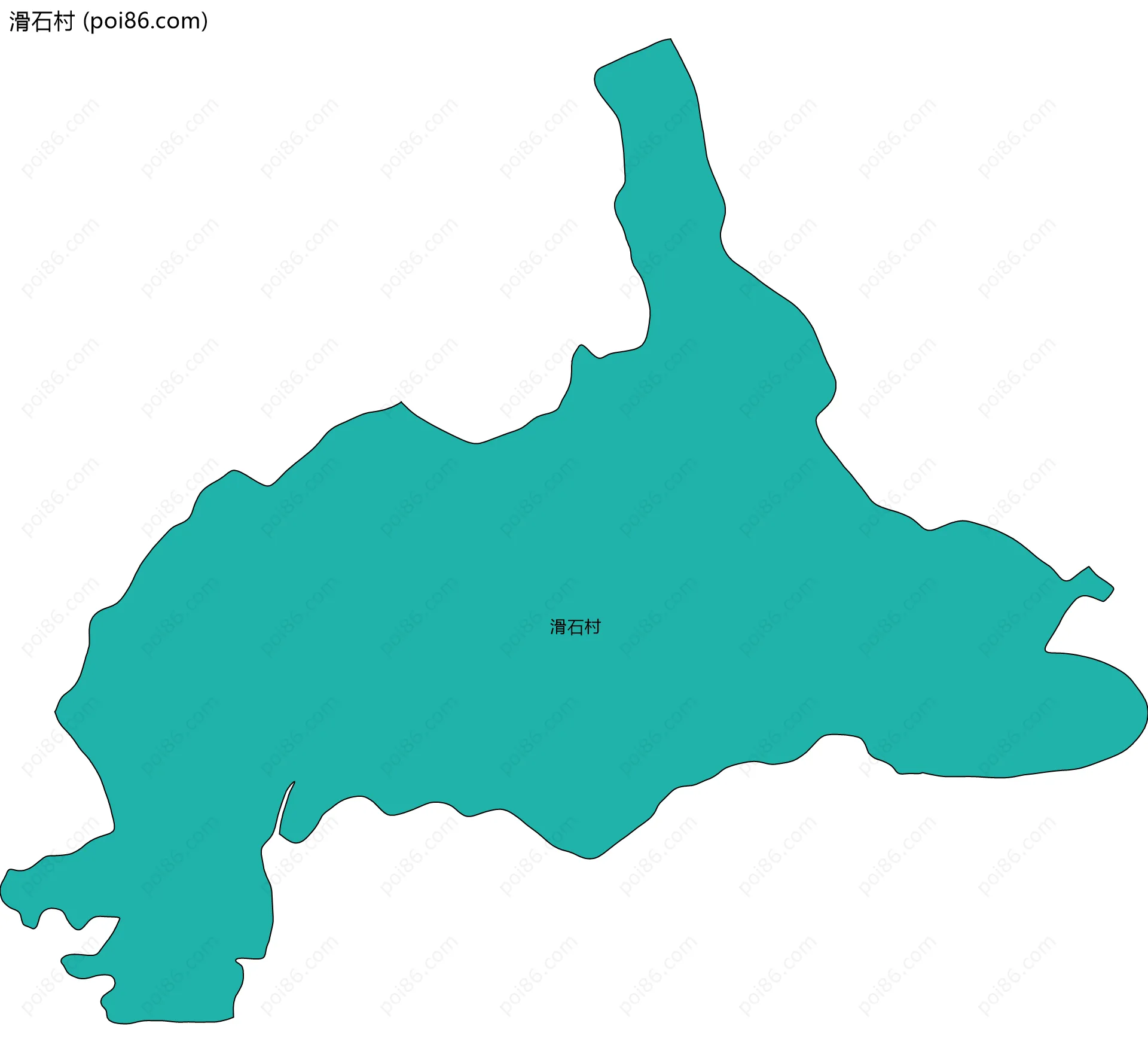 滑石村边界地图