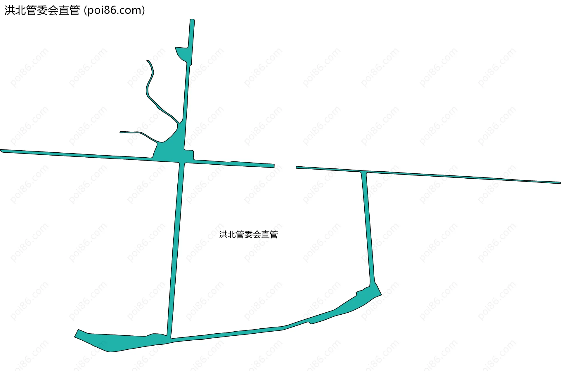 洪北管委会直管边界地图