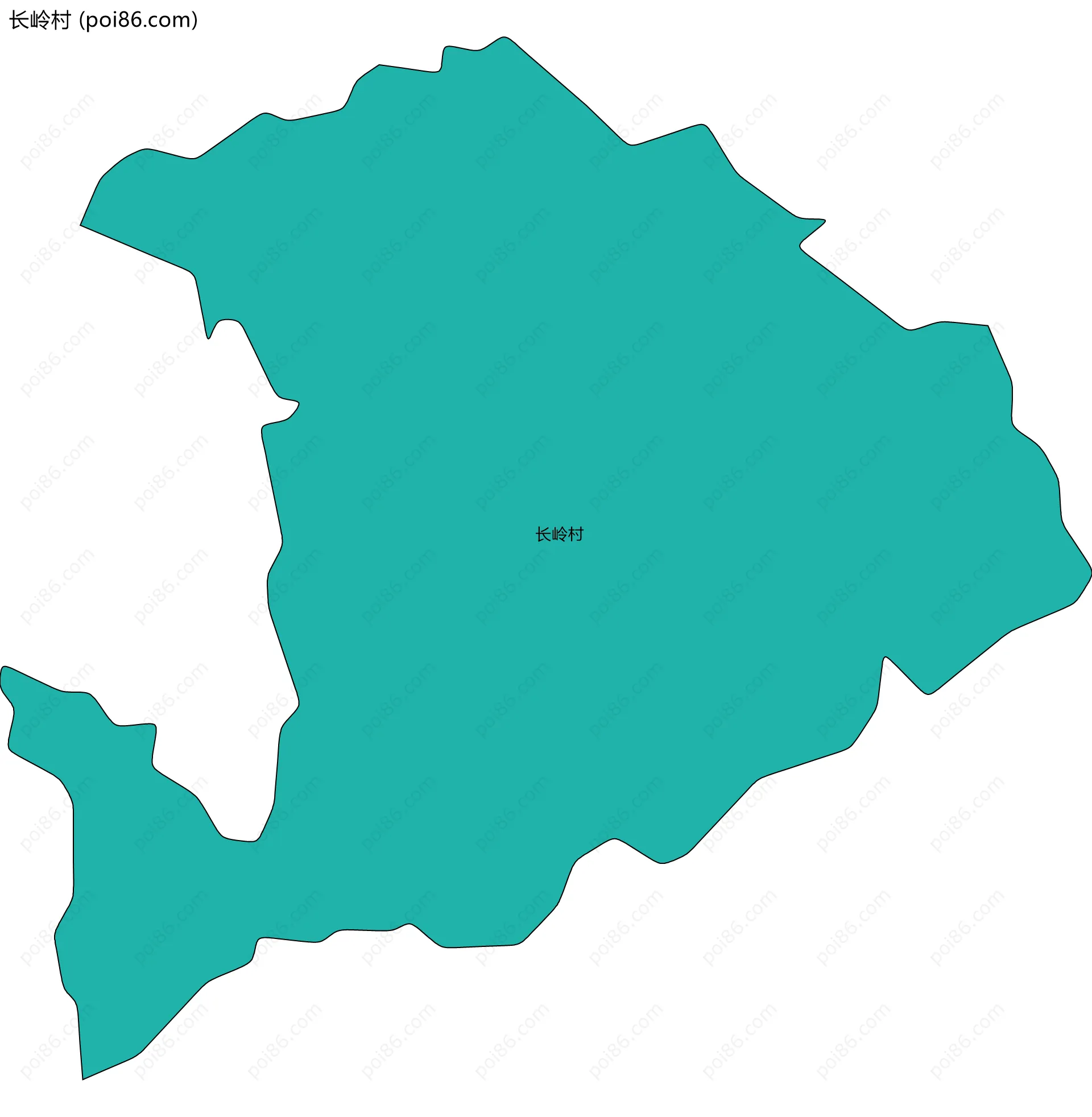 长岭村边界地图