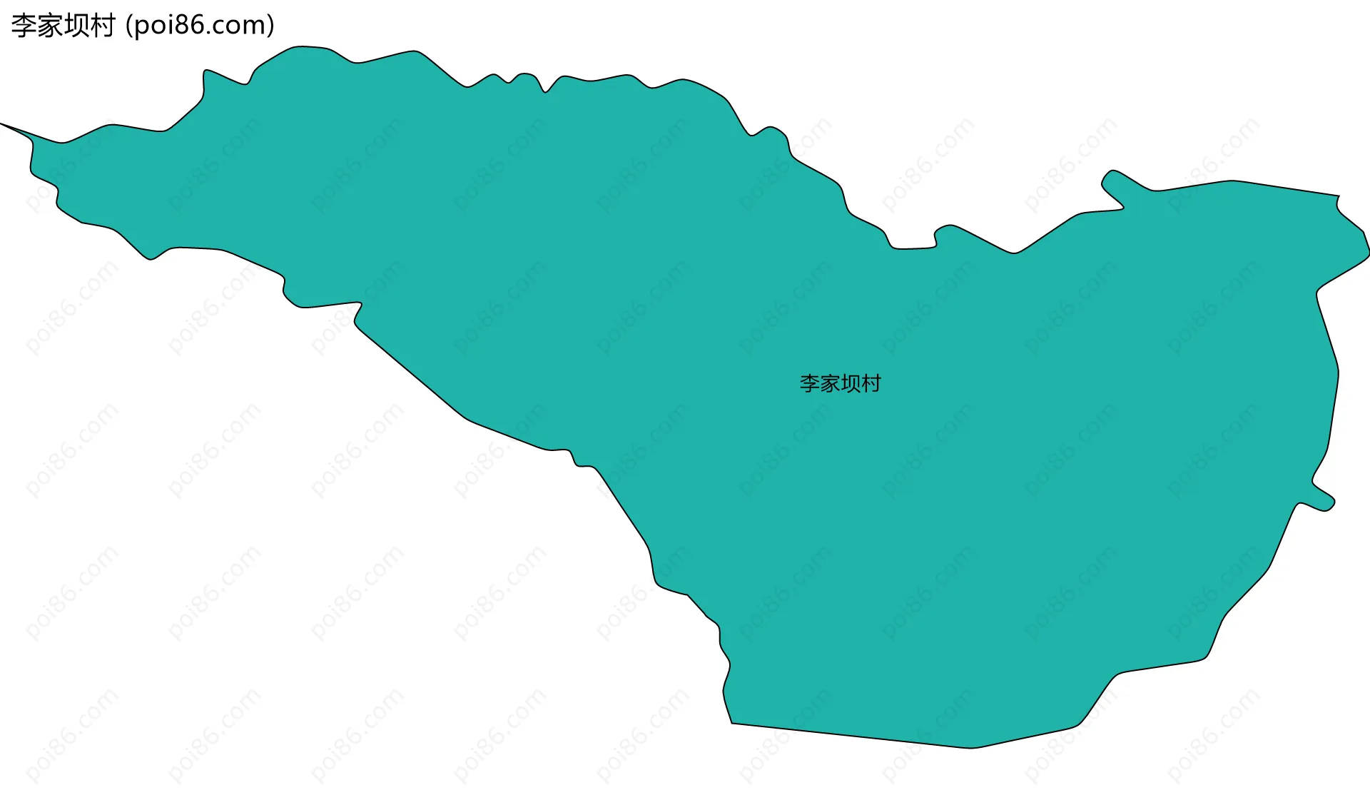 李家坝村边界地图