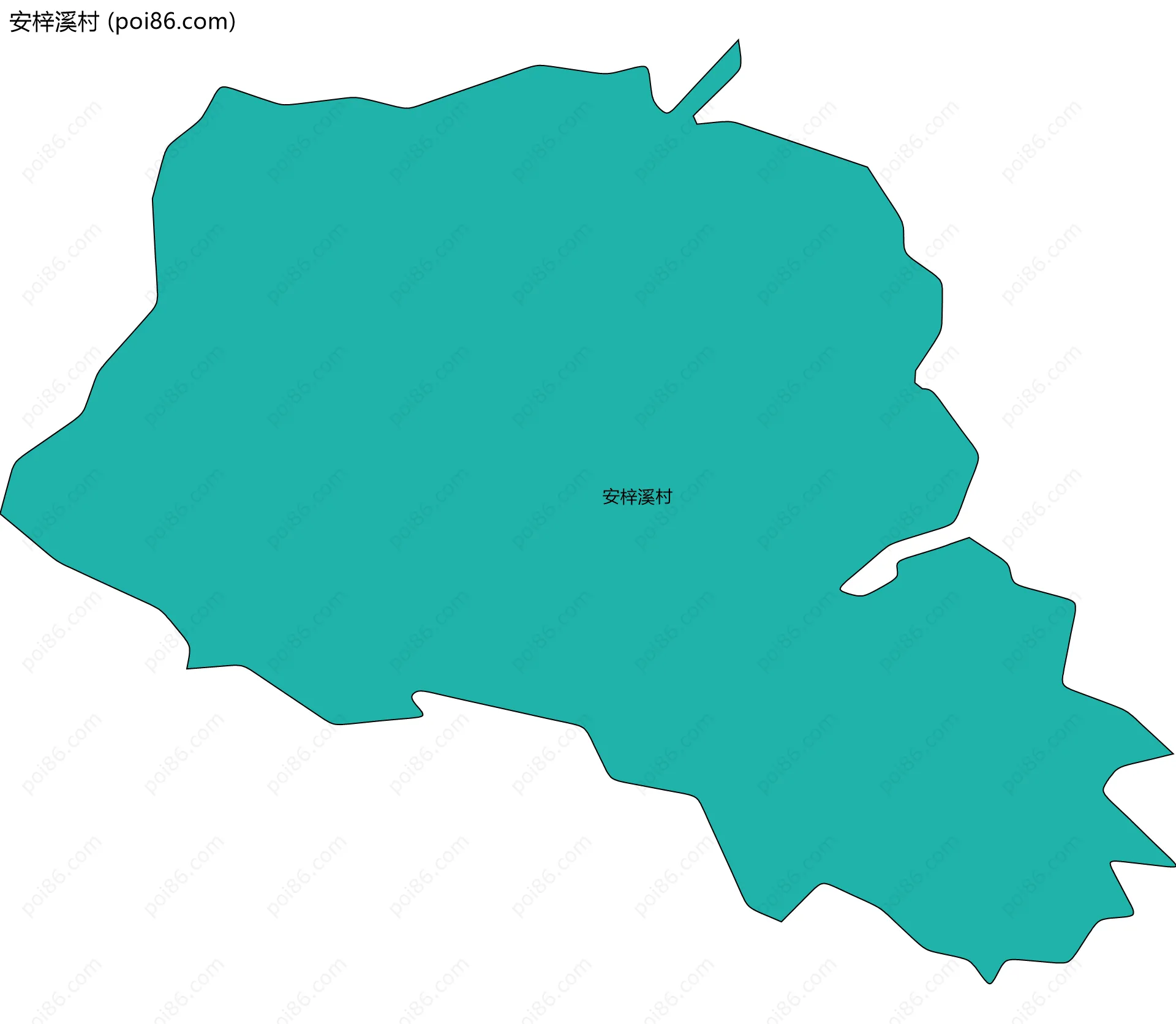 安梓溪村边界地图