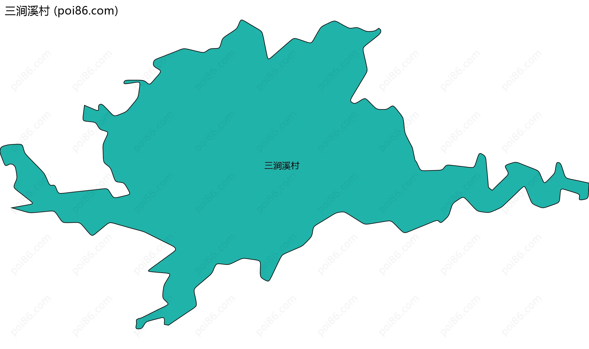 三涧溪村边界地图