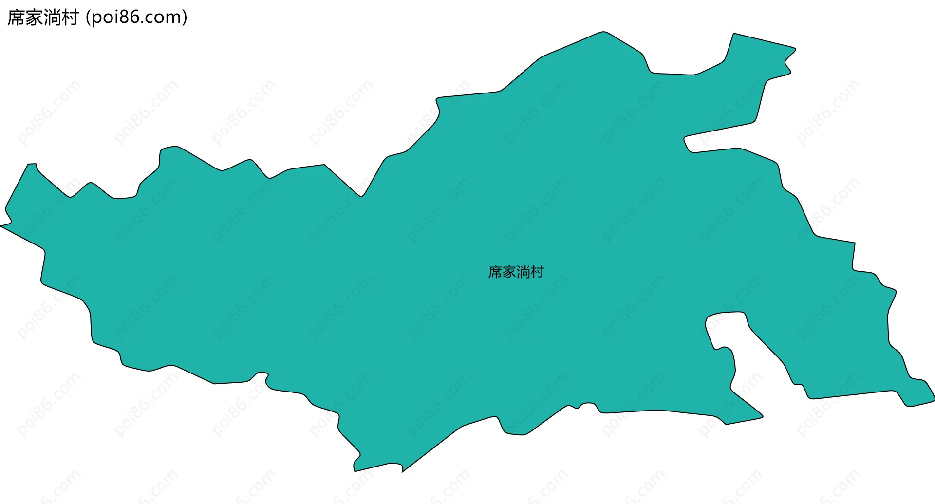 席家淌村边界地图