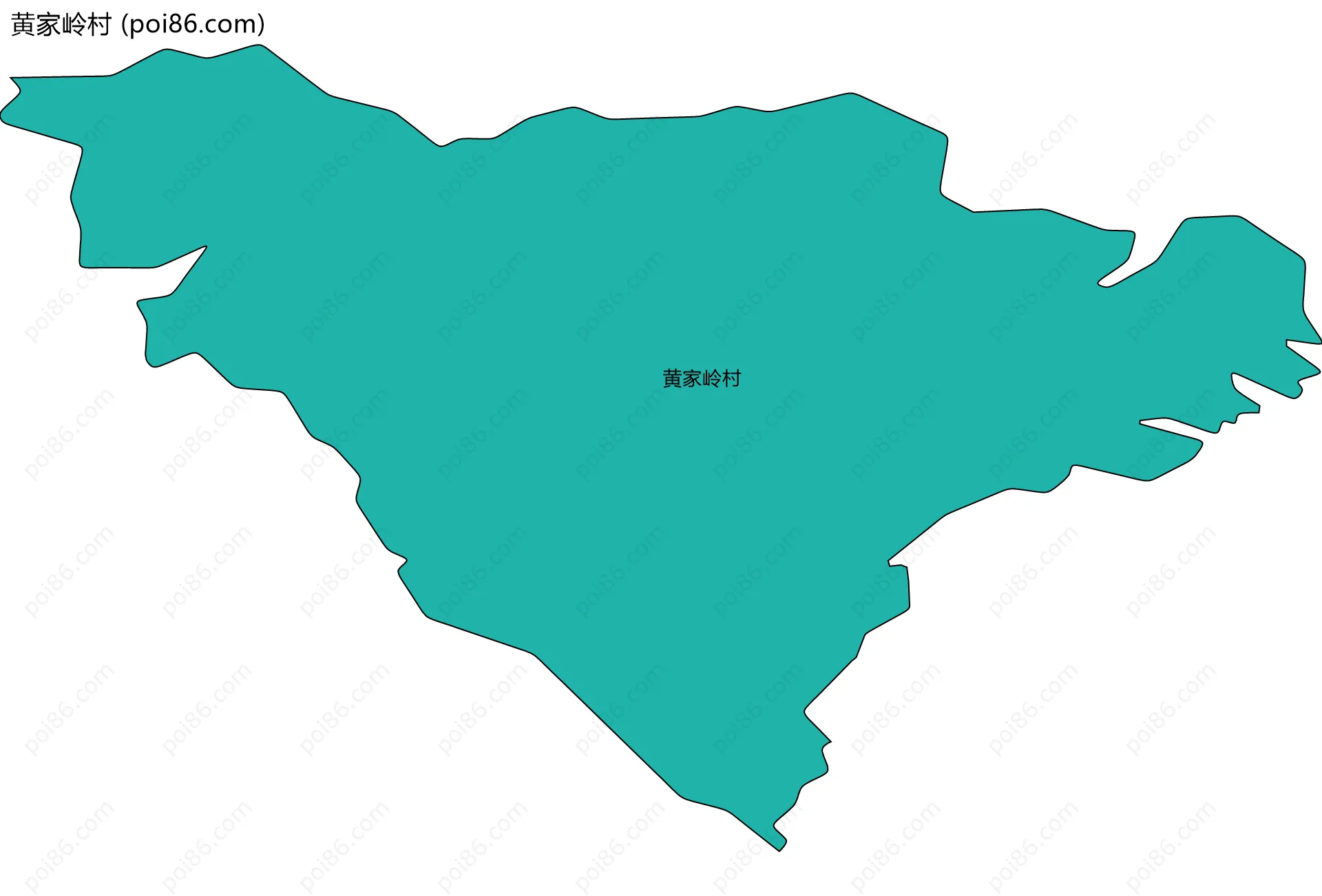 黄家岭村边界地图