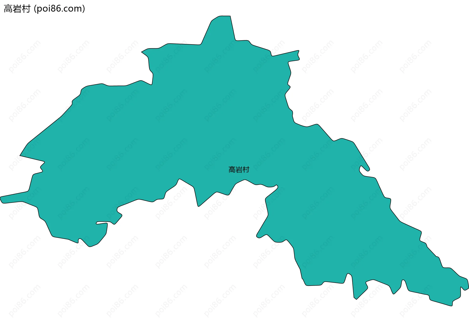 高岩村边界地图