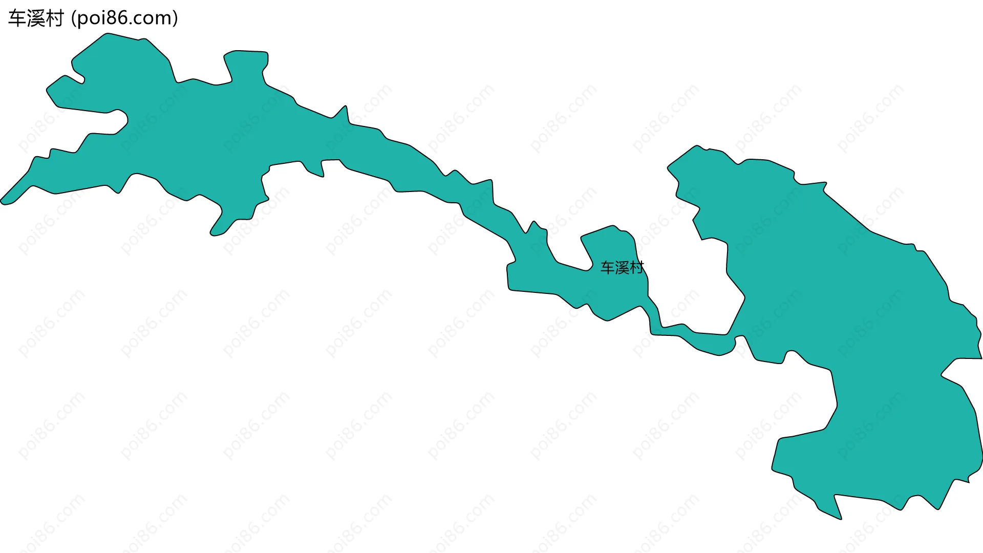 车溪村边界地图