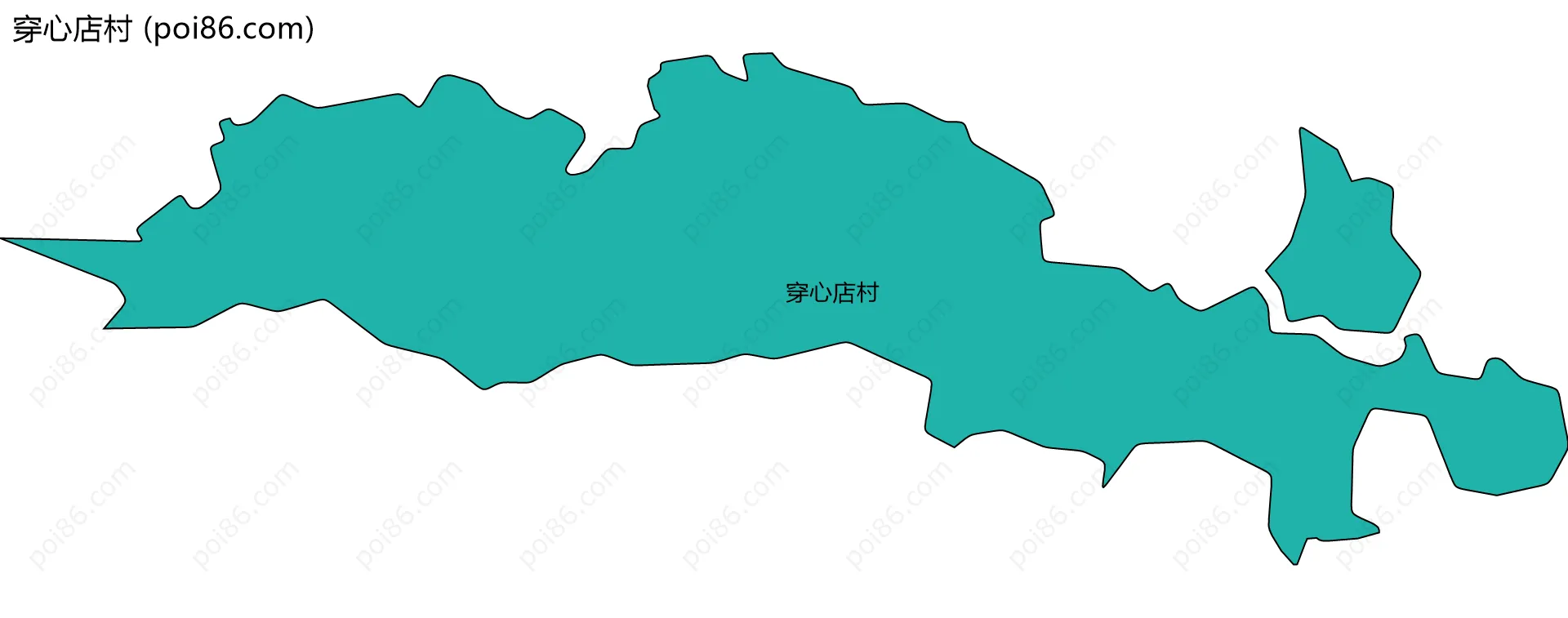 穿心店村边界地图