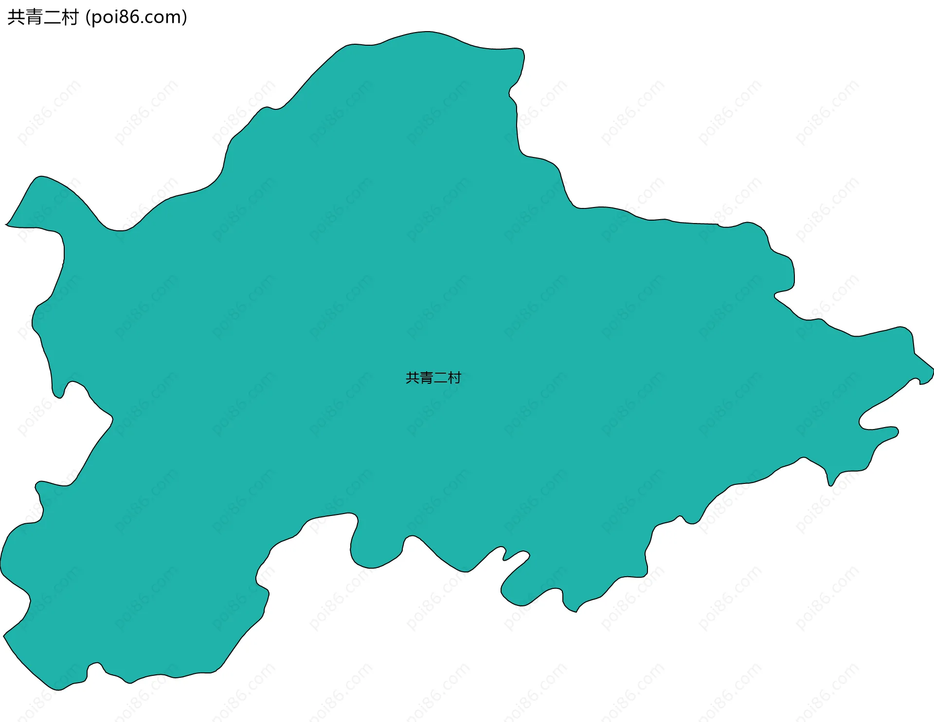 共青二村边界地图