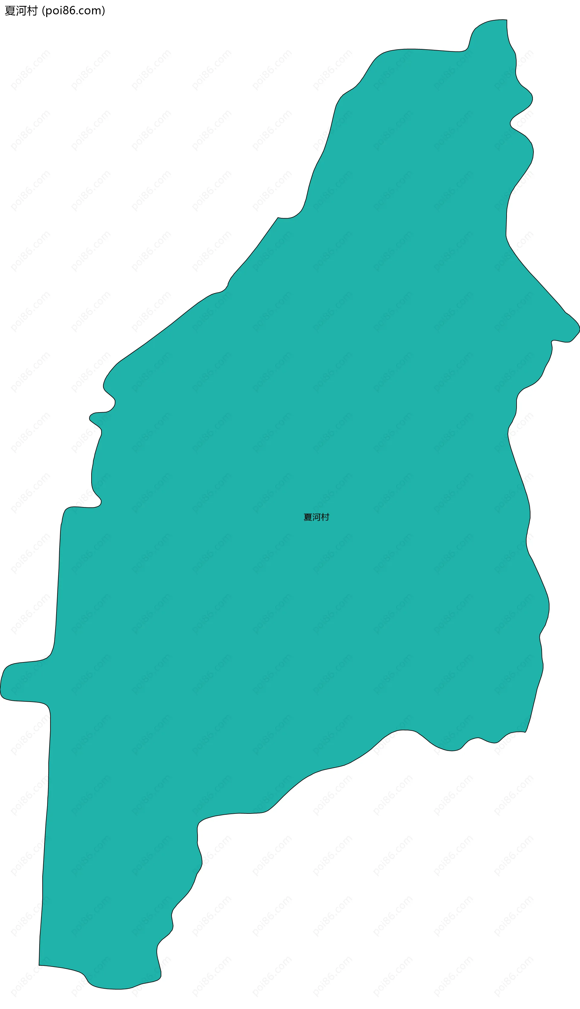 夏河村边界地图