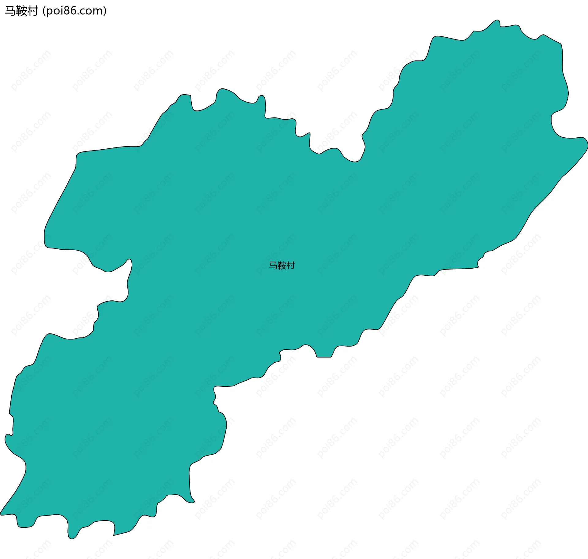 马鞍村边界地图