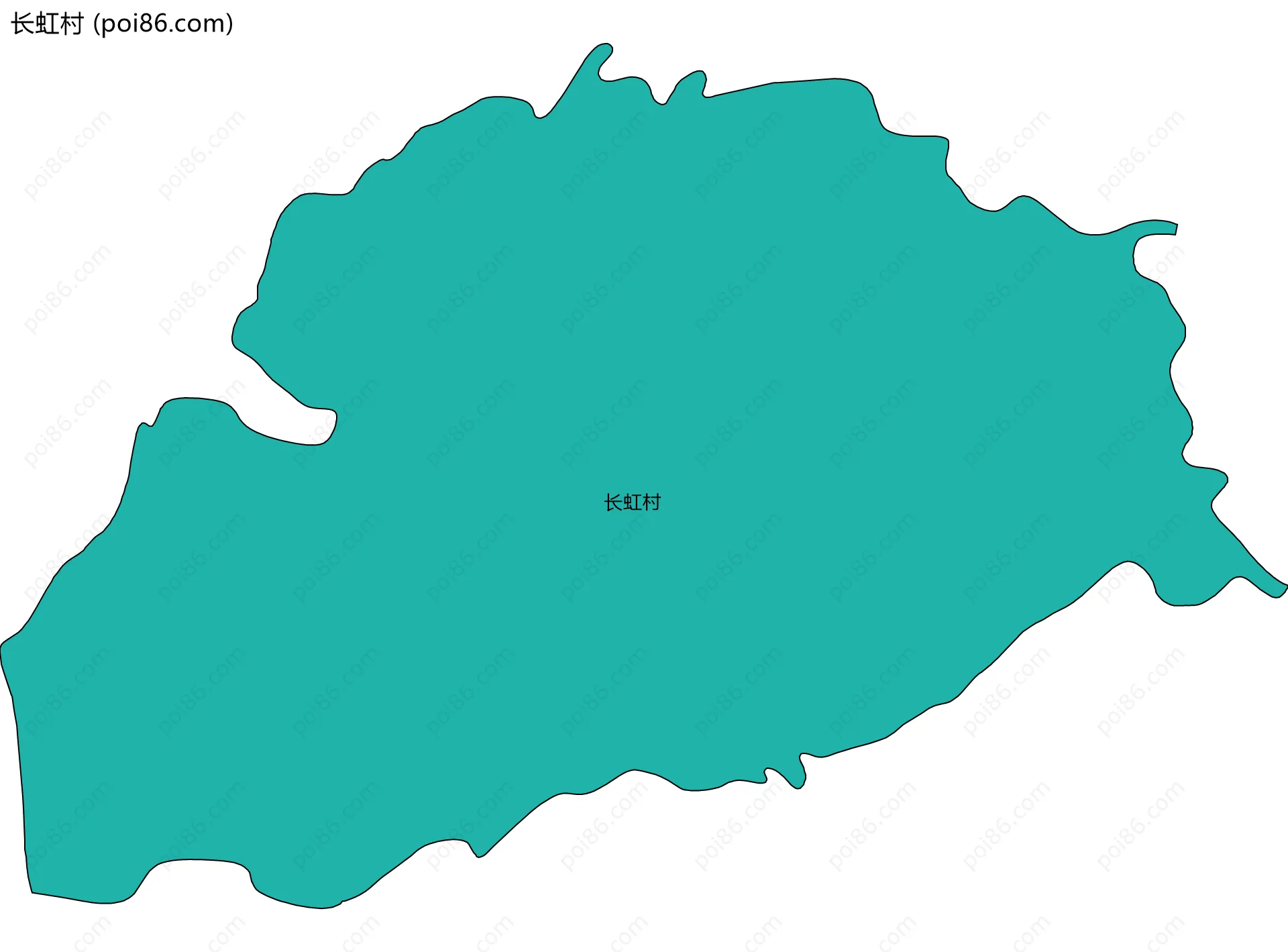 长虹村边界地图