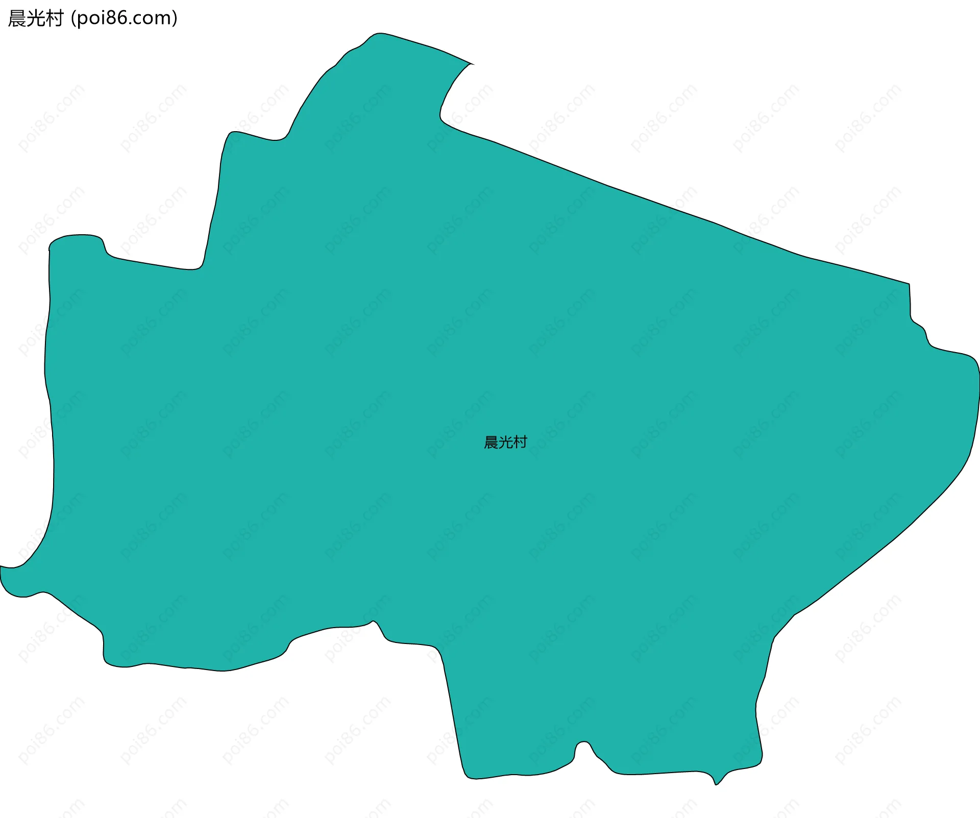 晨光村边界地图