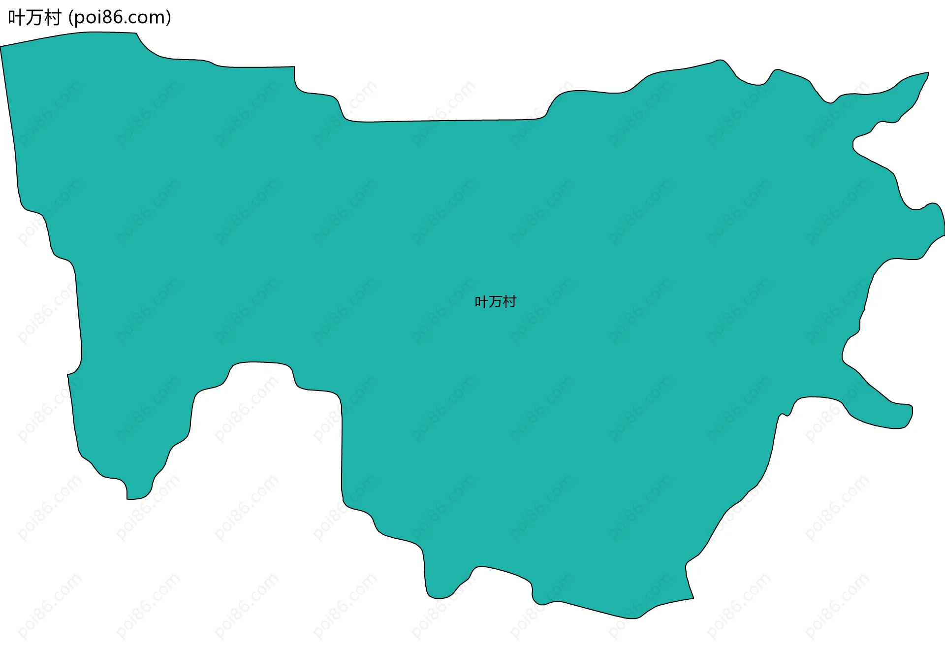 叶万村边界地图