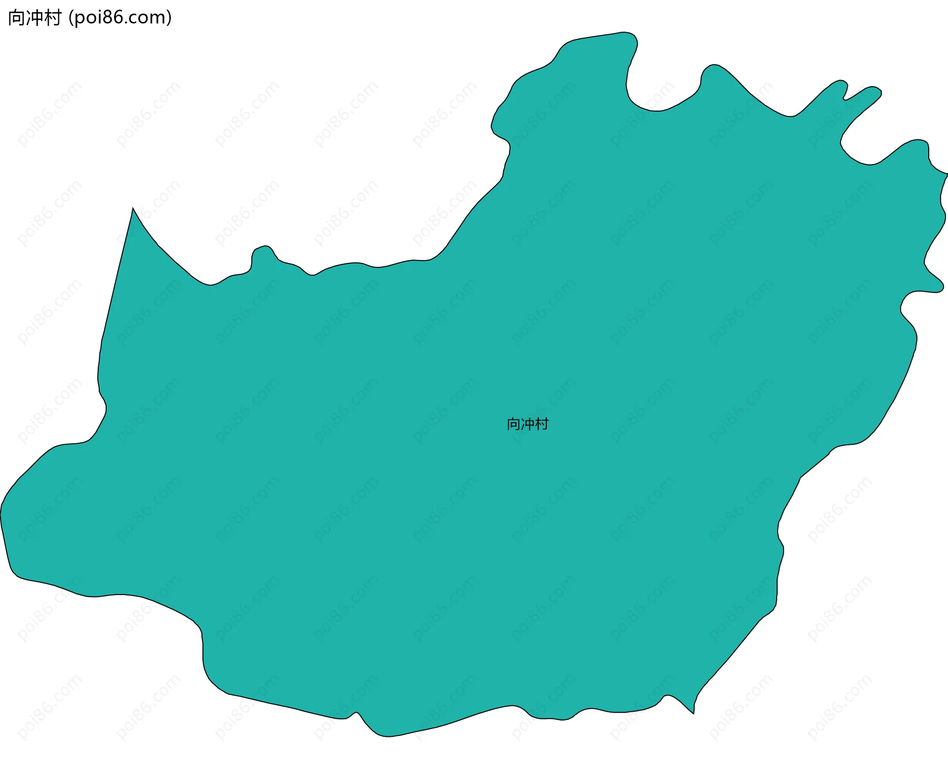向冲村边界地图