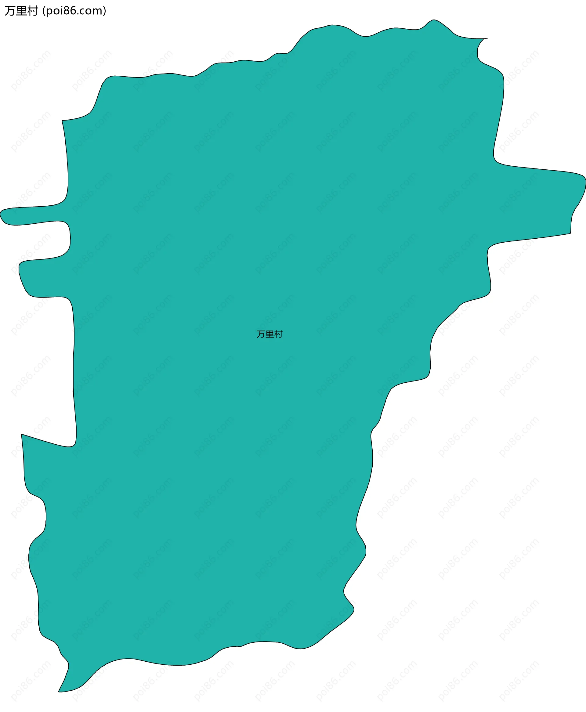 万里村边界地图