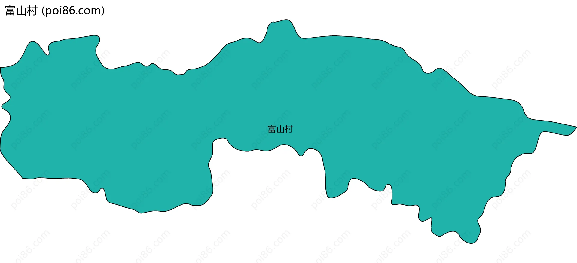 富山村边界地图