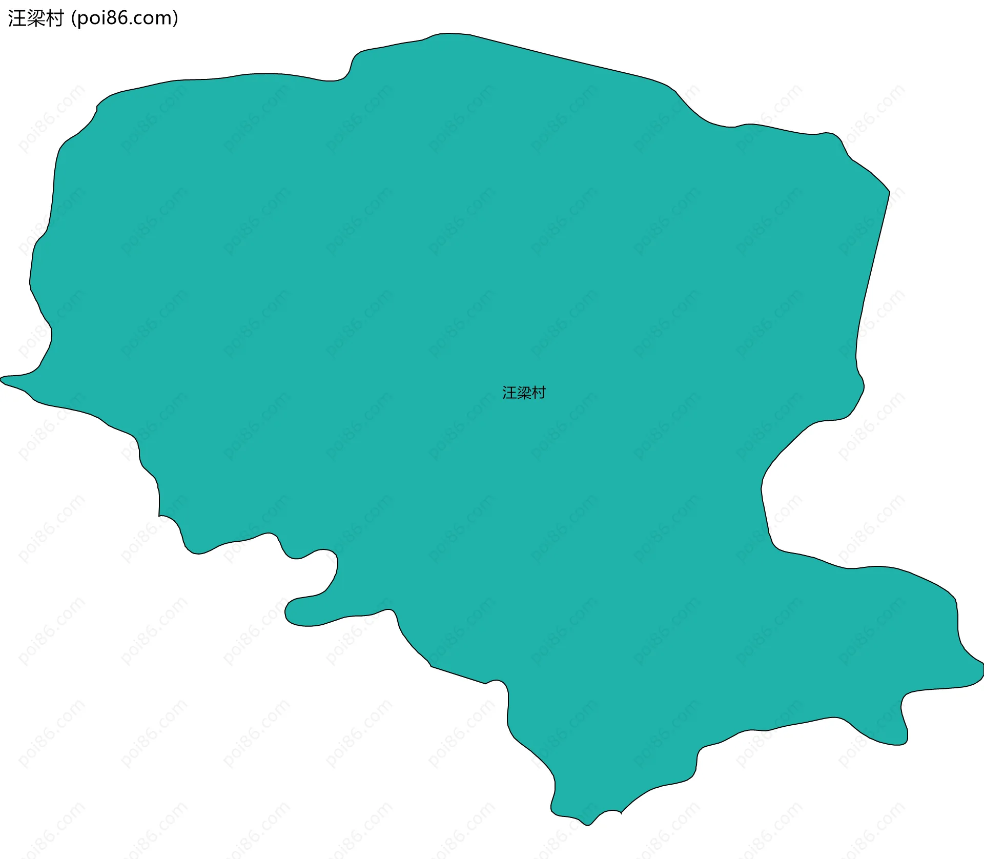 汪梁村边界地图