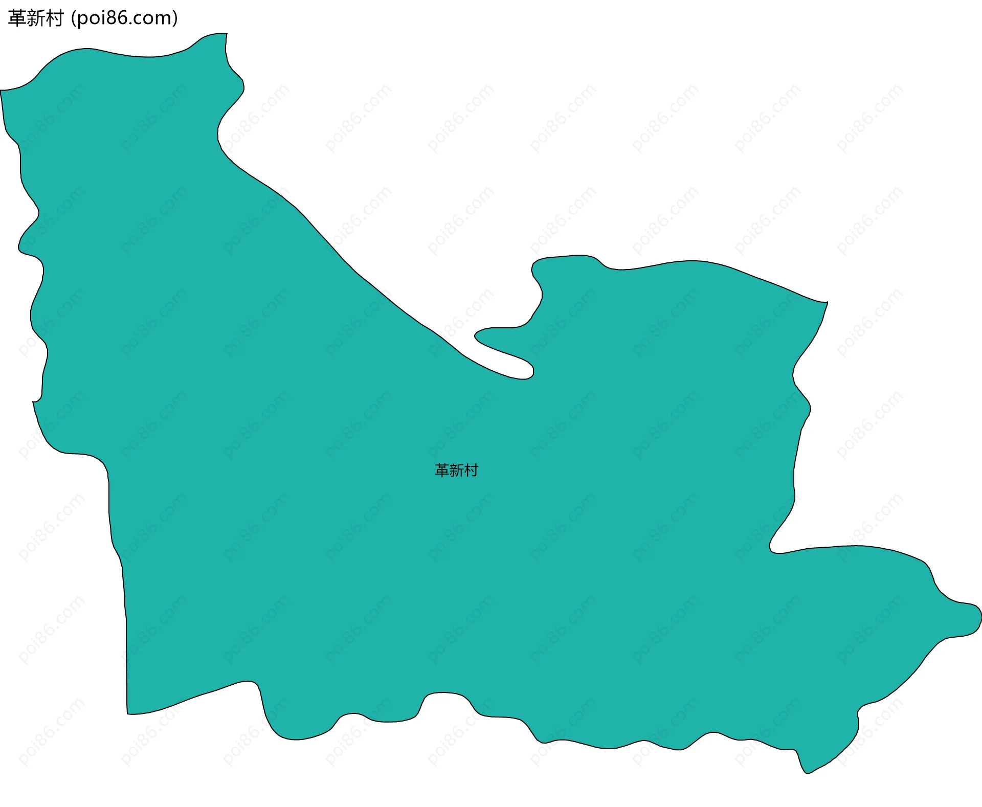 革新村边界地图