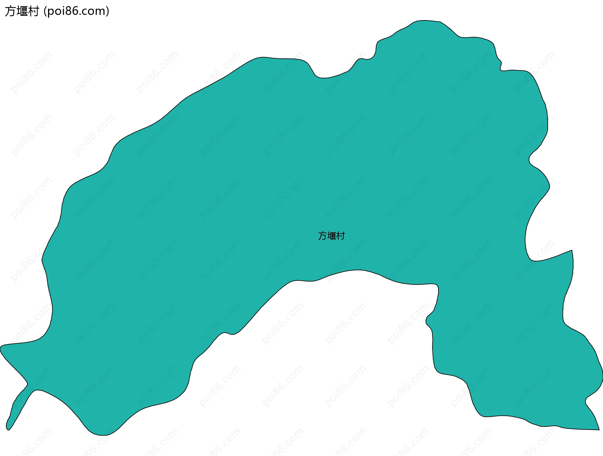 方堰村边界地图