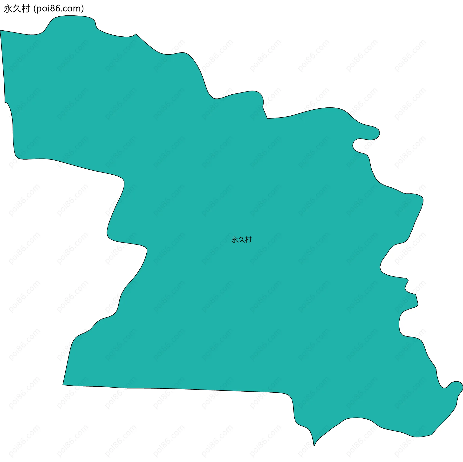 永久村边界地图