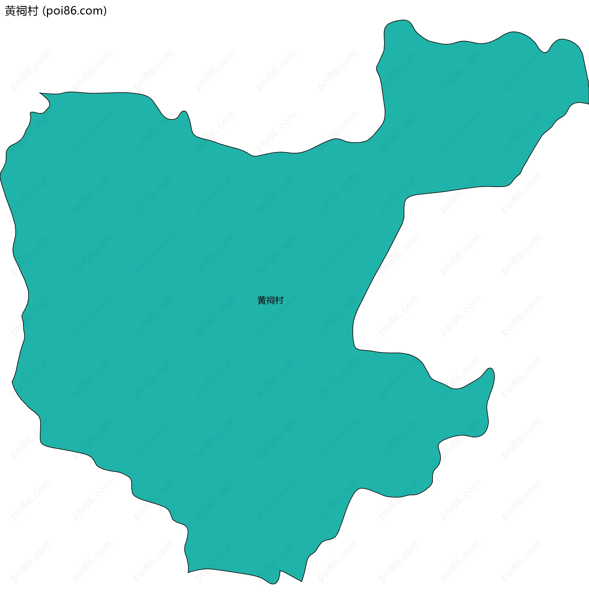 黄祠村边界地图
