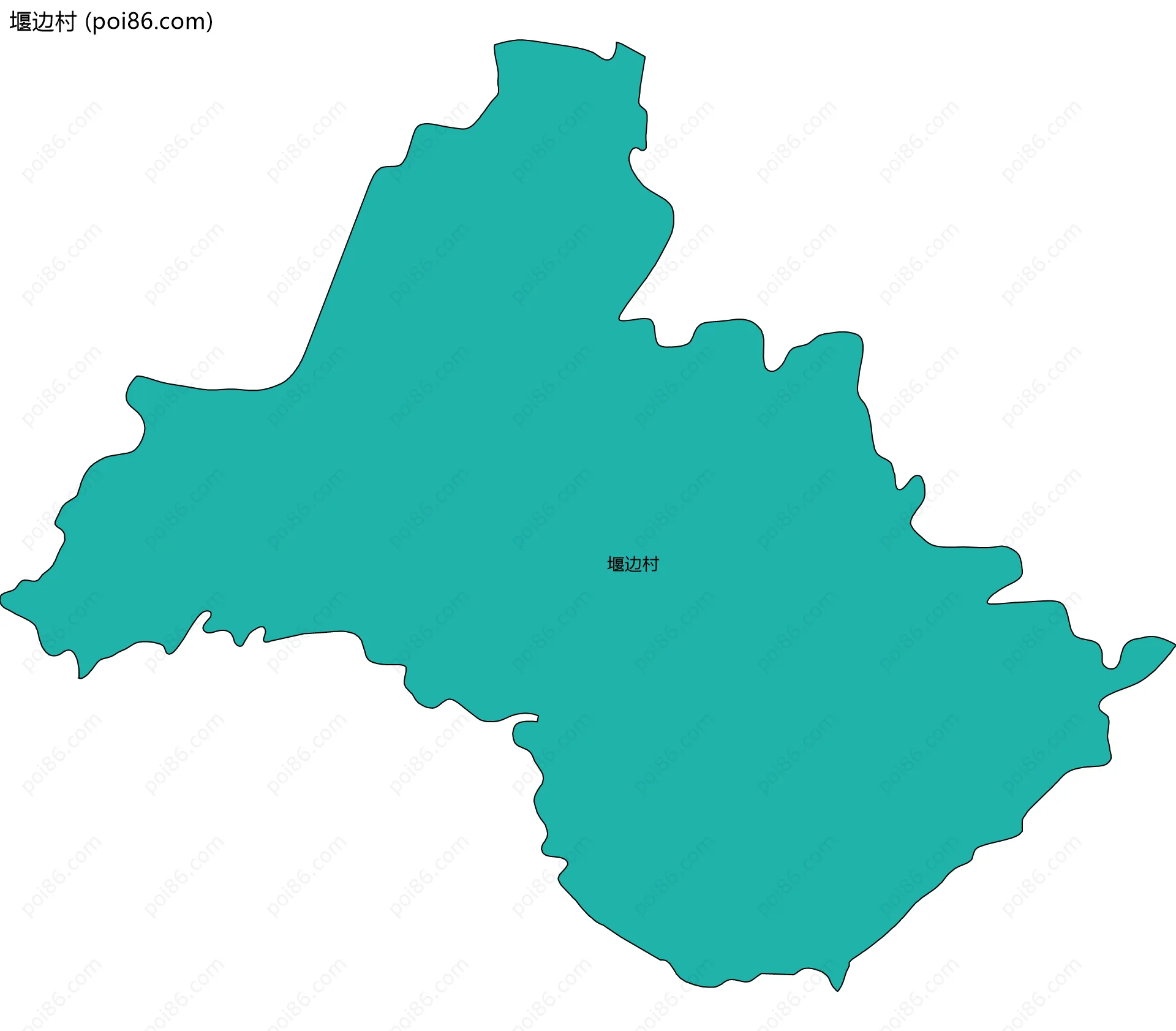 堰边村边界地图