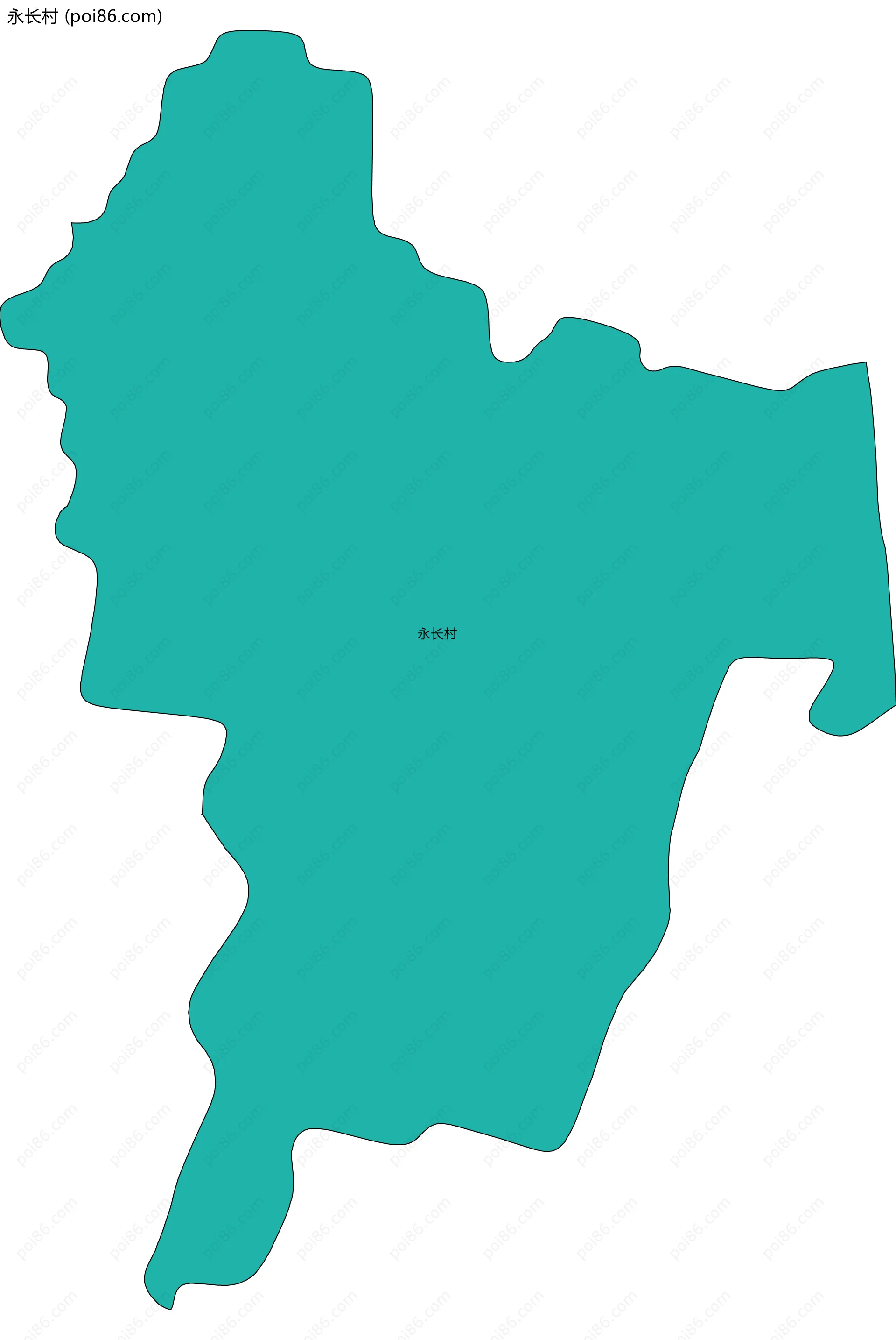 永长村边界地图