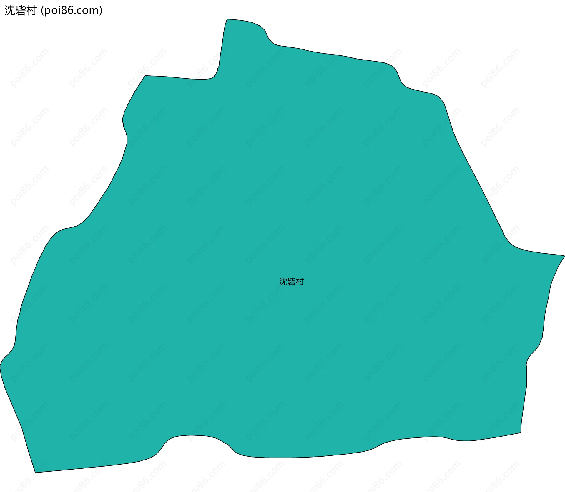 沈砦村边界地图