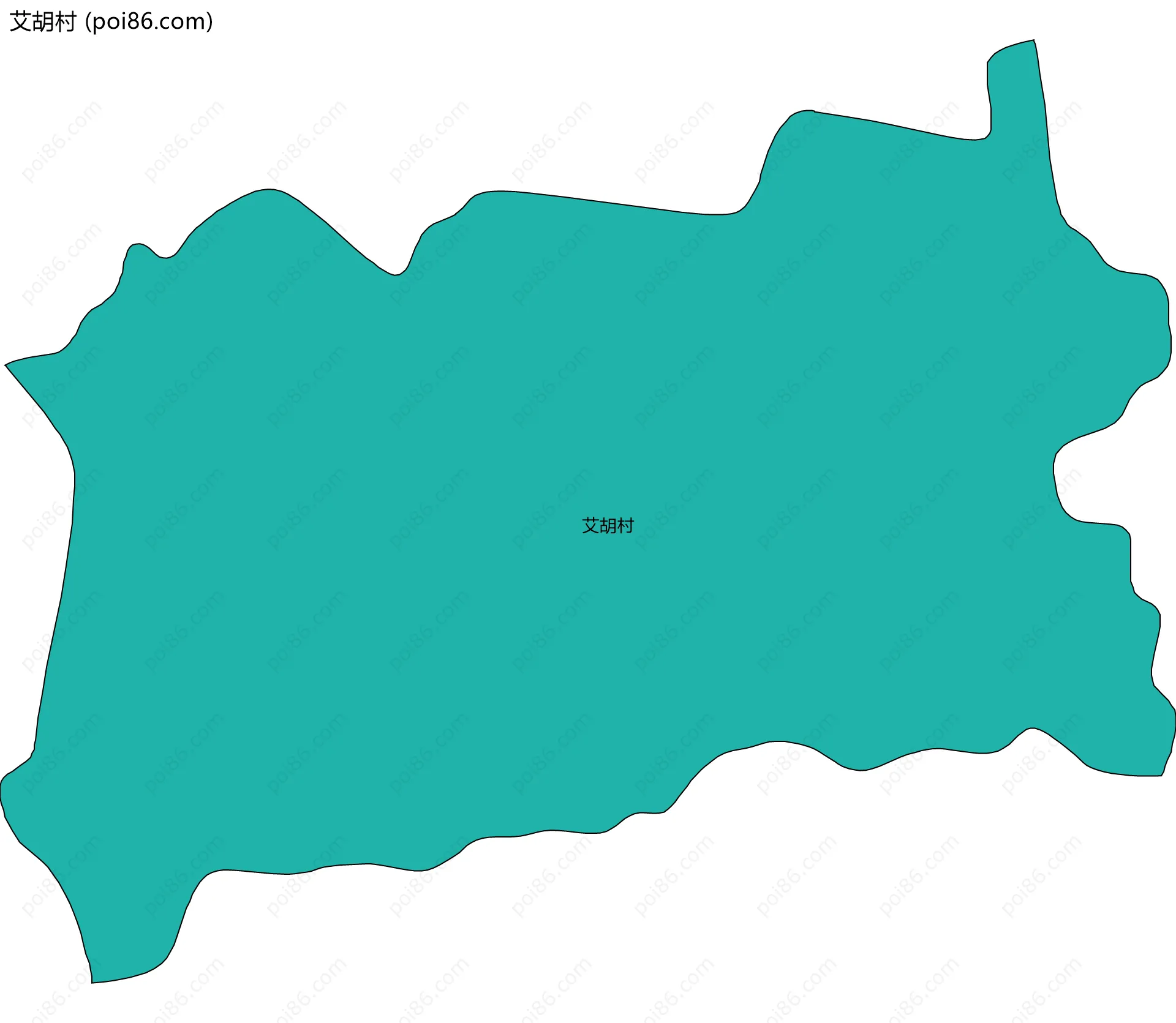 艾胡村边界地图