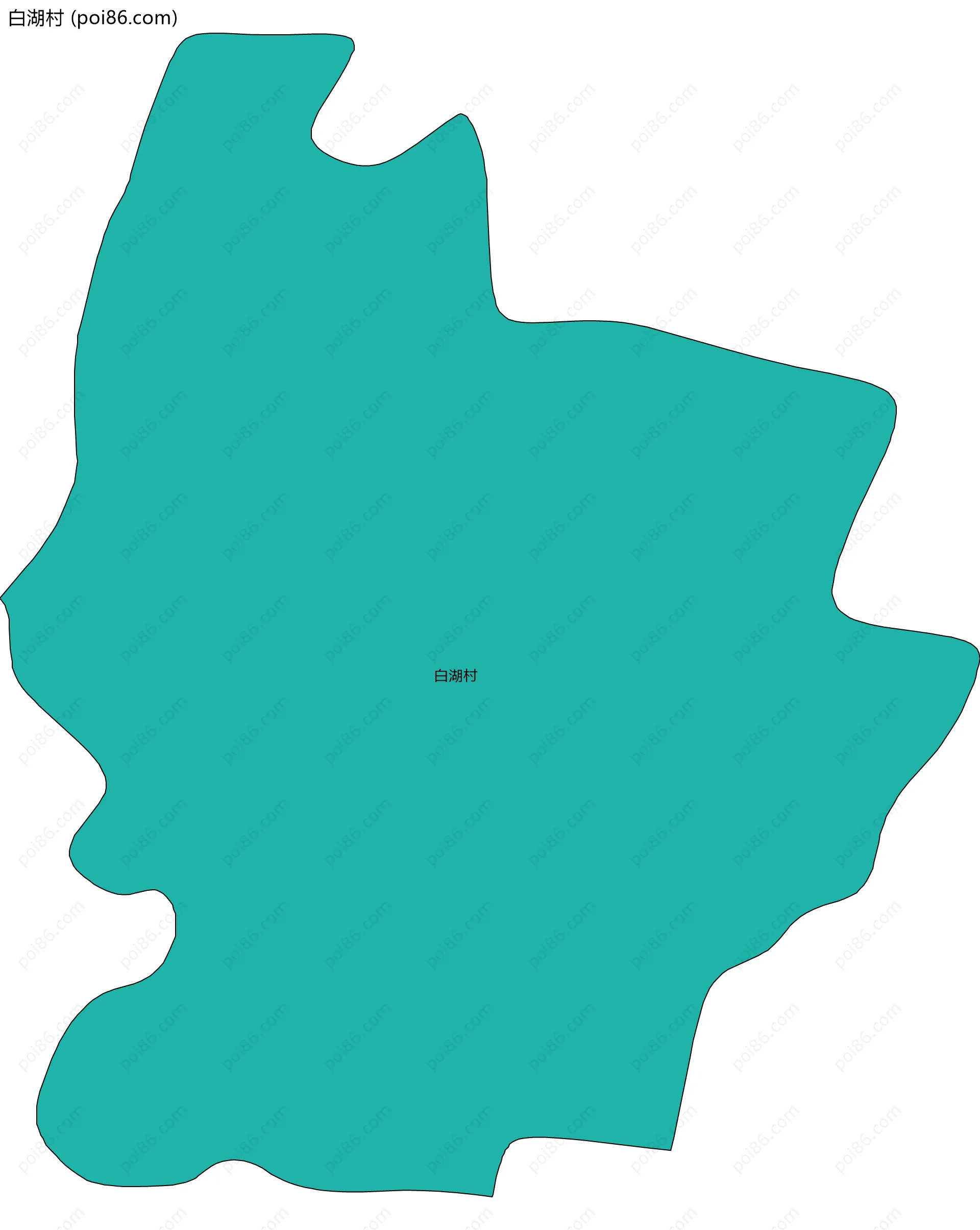 白湖村边界地图