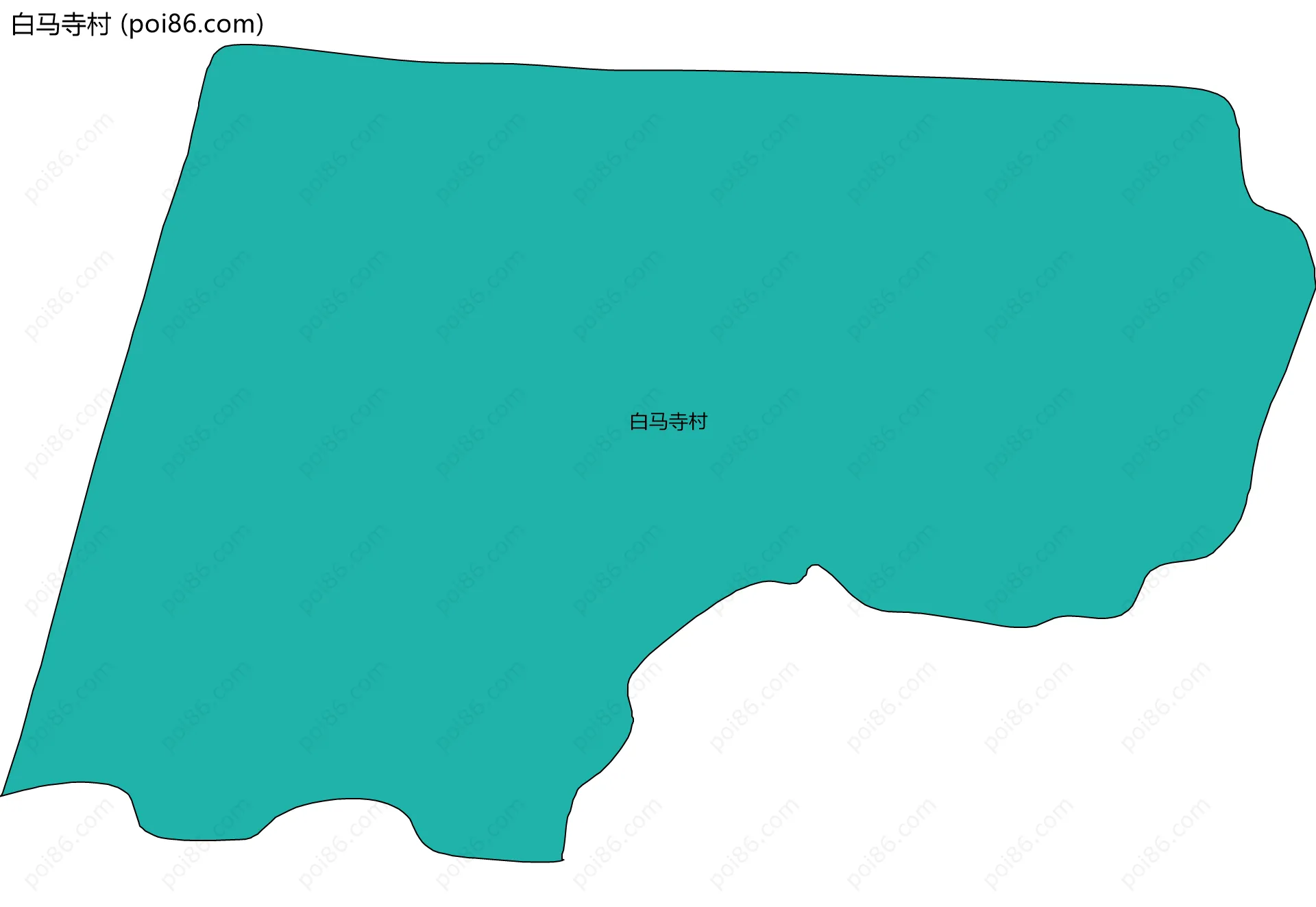 白马寺村边界地图