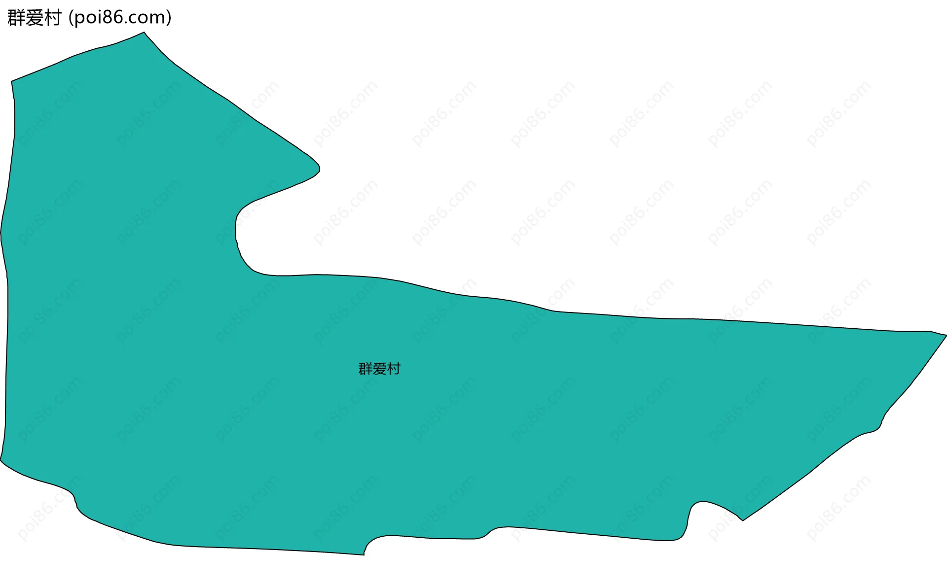 群爱村边界地图