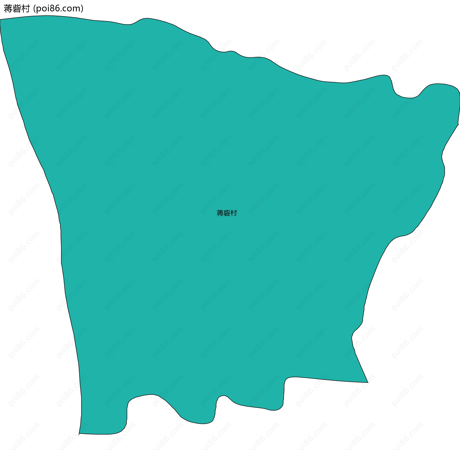 蒋砦村边界地图