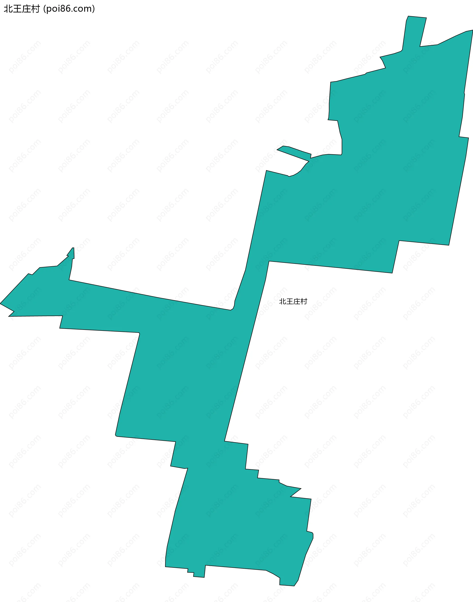 北王庄村边界地图