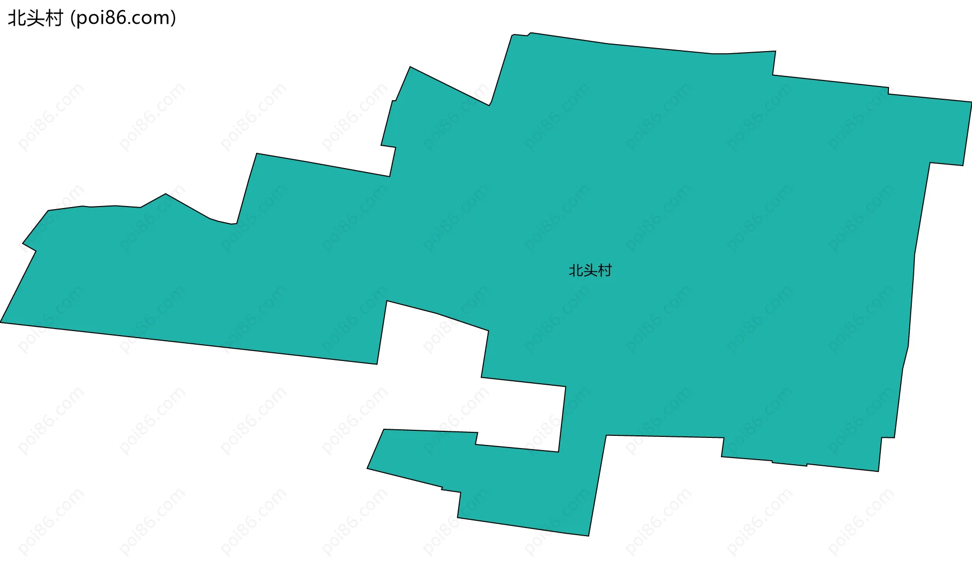 北头村边界地图